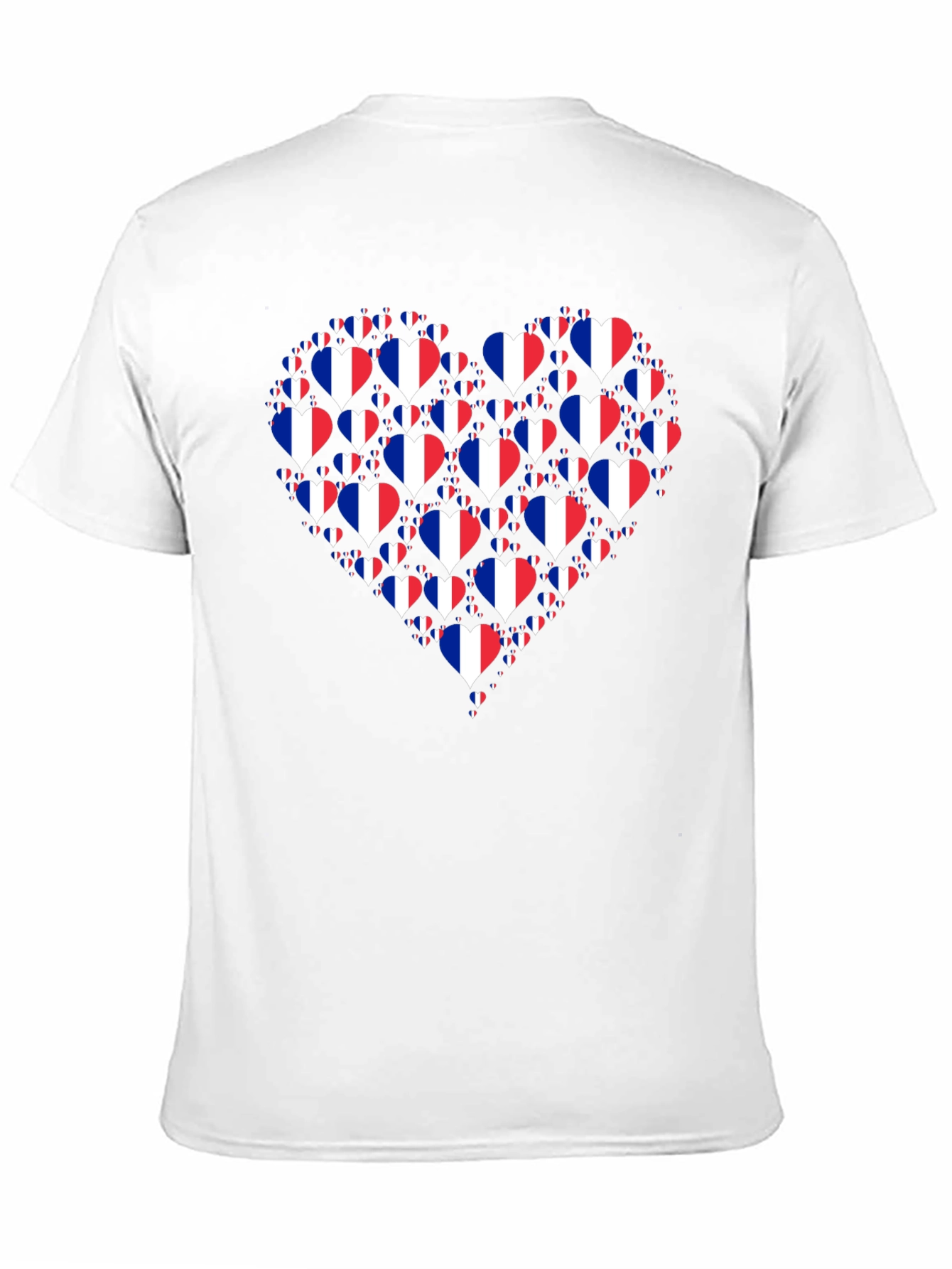 French Pride Heart Graphic T-Shirt - Black Cotton Tee