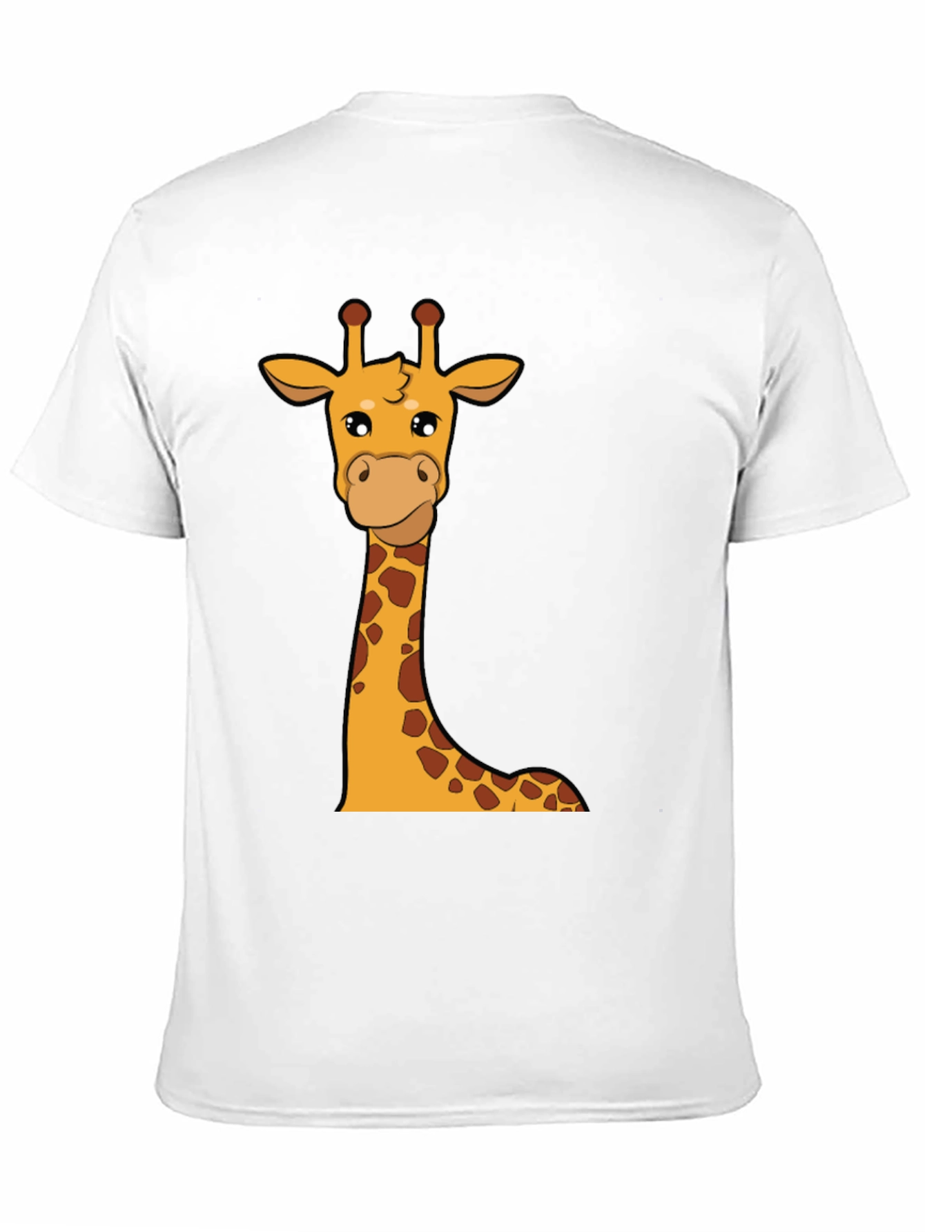 Giraffe Graphic Tee - Black Cotton Crew Neck T-Shirt
