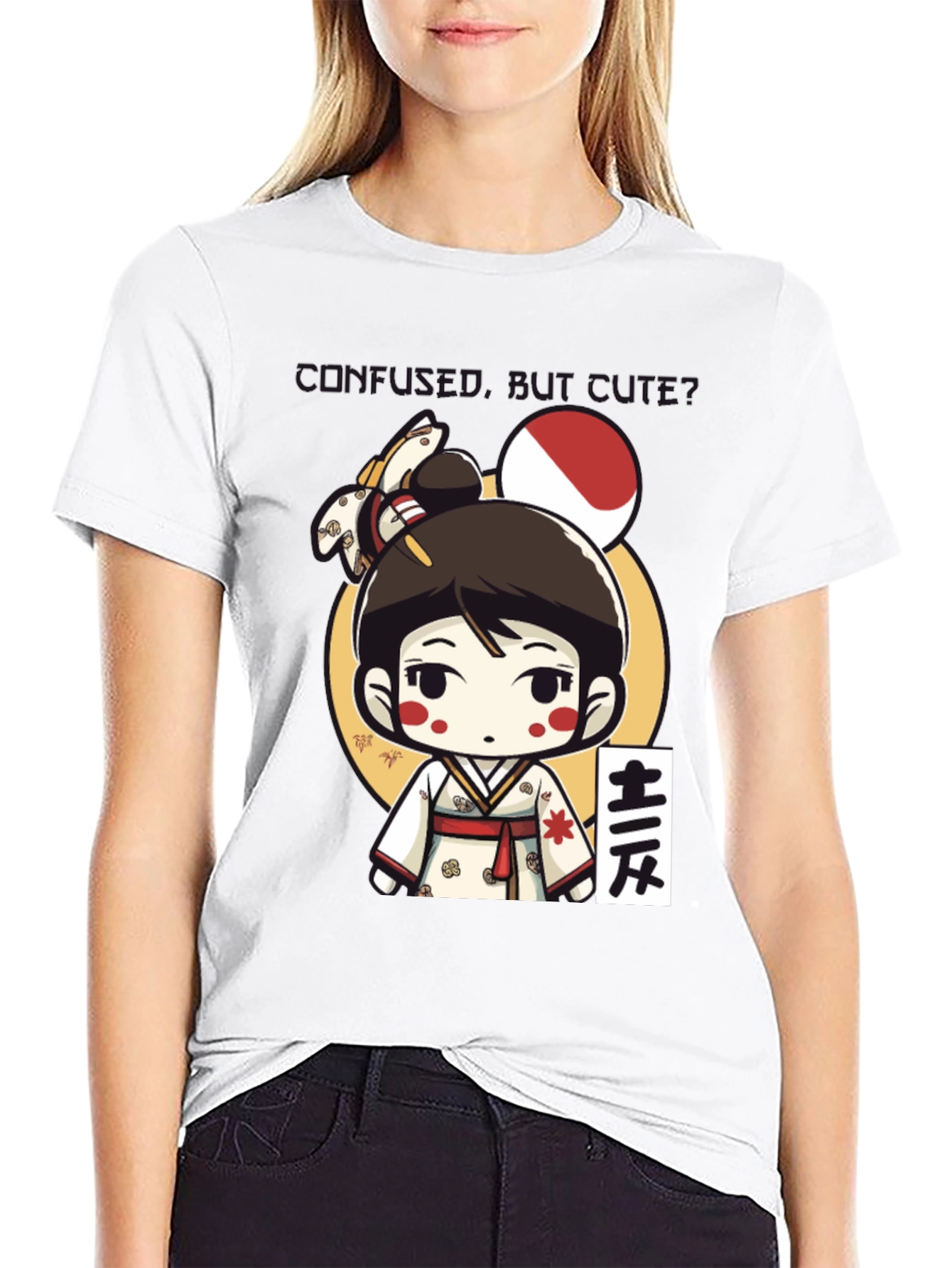 Kawaii Kimono Girl T-Shirt - Japanese Anime Style