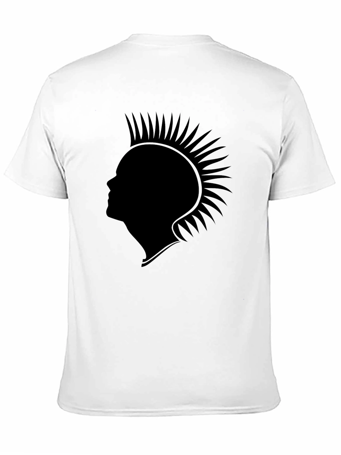 Punk Rocker Silhouette Black Graphic T-Shirt