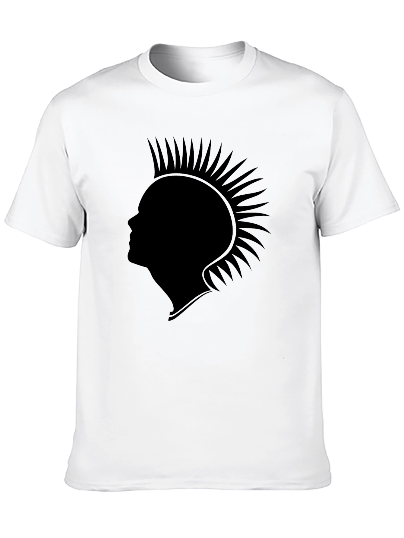 Punk Rocker Silhouette Black Graphic T-Shirt