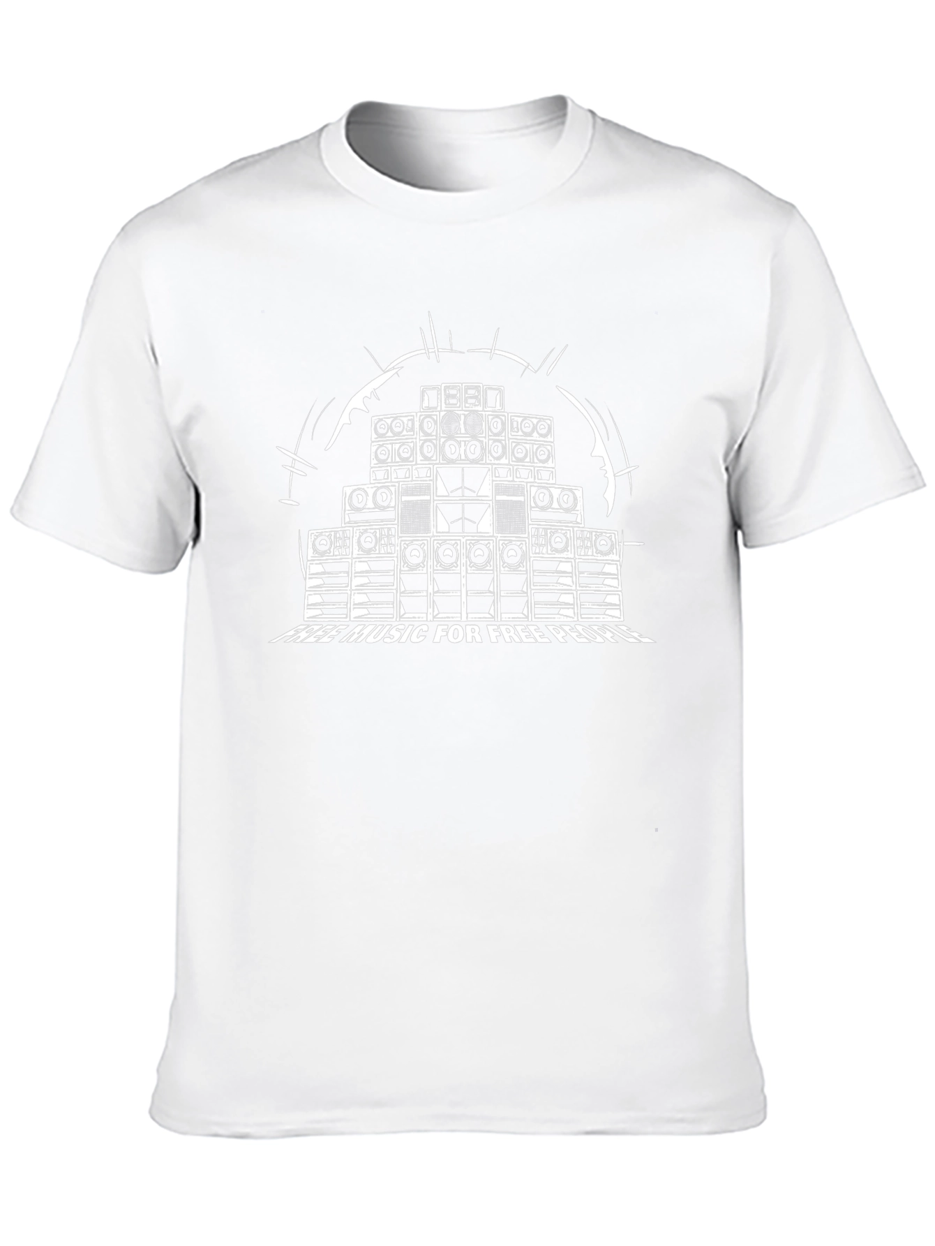 Speaker Stack Graphic Tee - Free Music