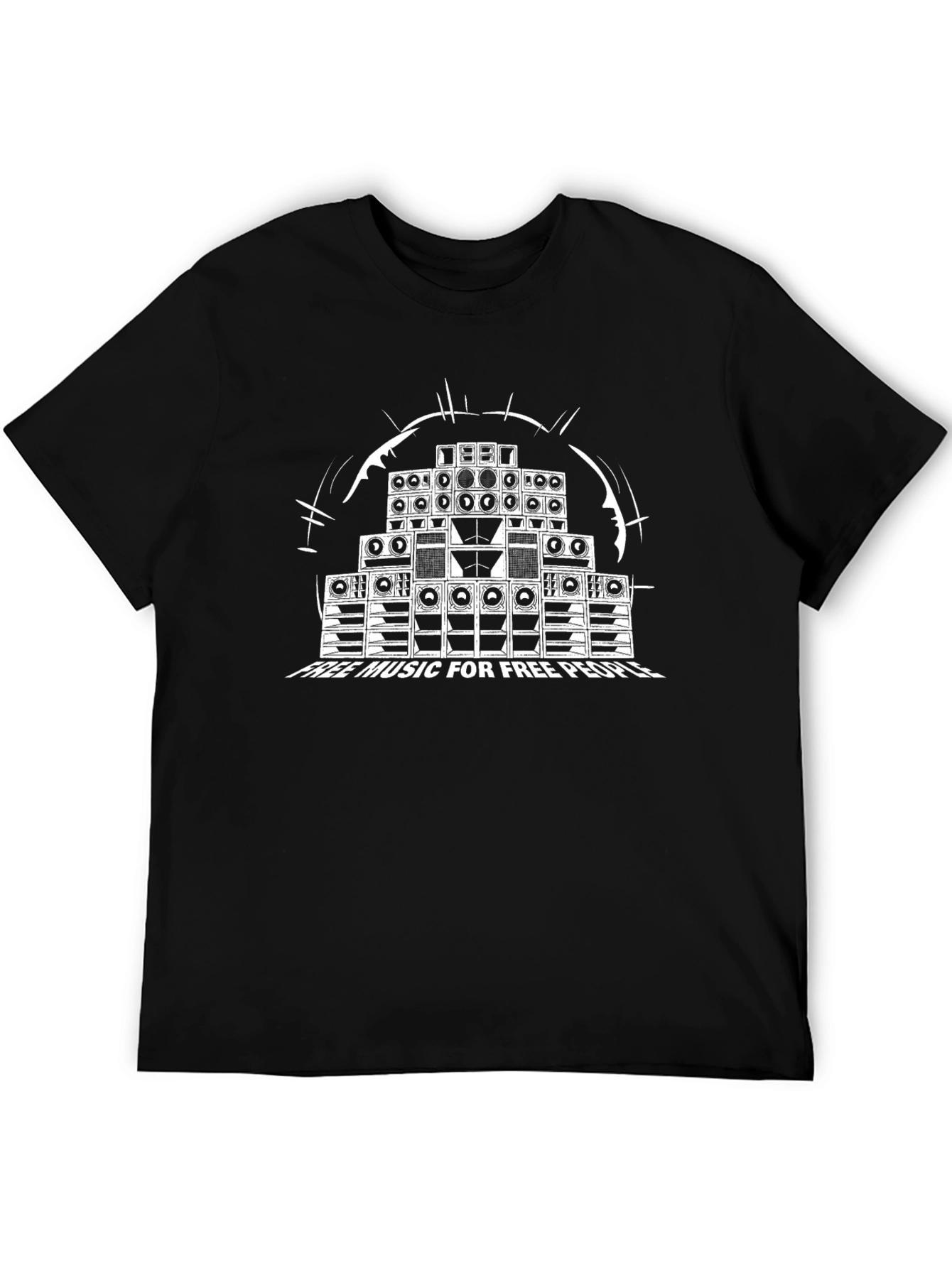 Speaker Stack Graphic Tee - Free Music