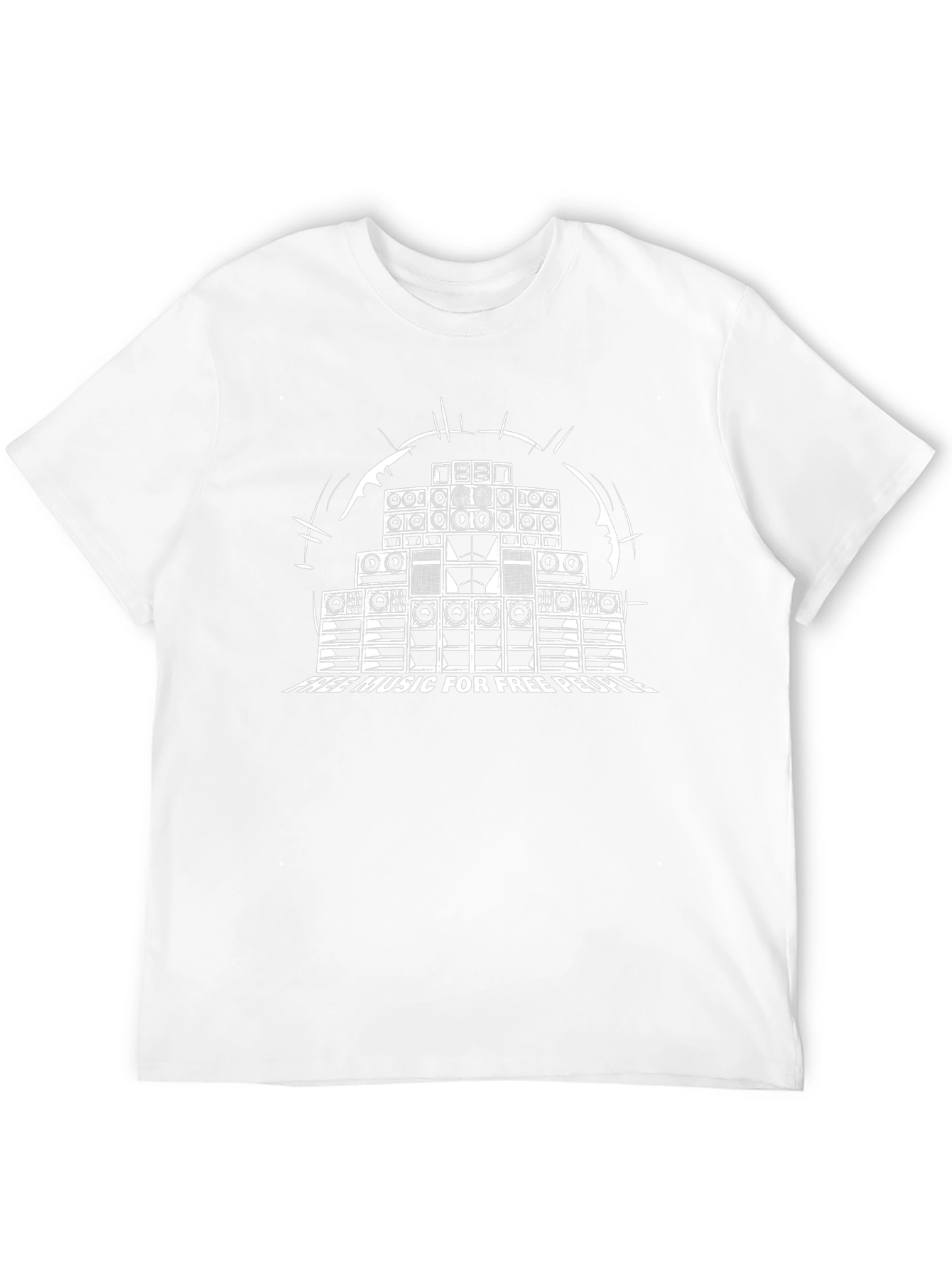 Speaker Stack Graphic Tee - Free Music