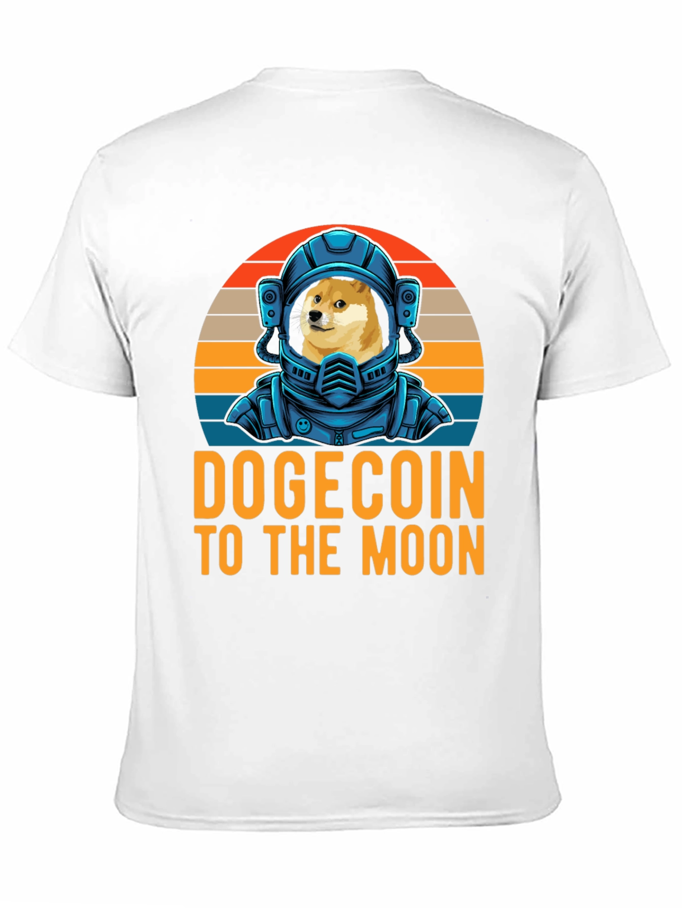 DogeCoin To The Moon Black Graphic T-Shirt