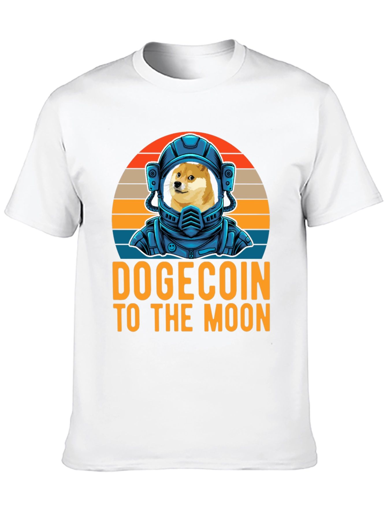 DogeCoin To The Moon Black Graphic T-Shirt
