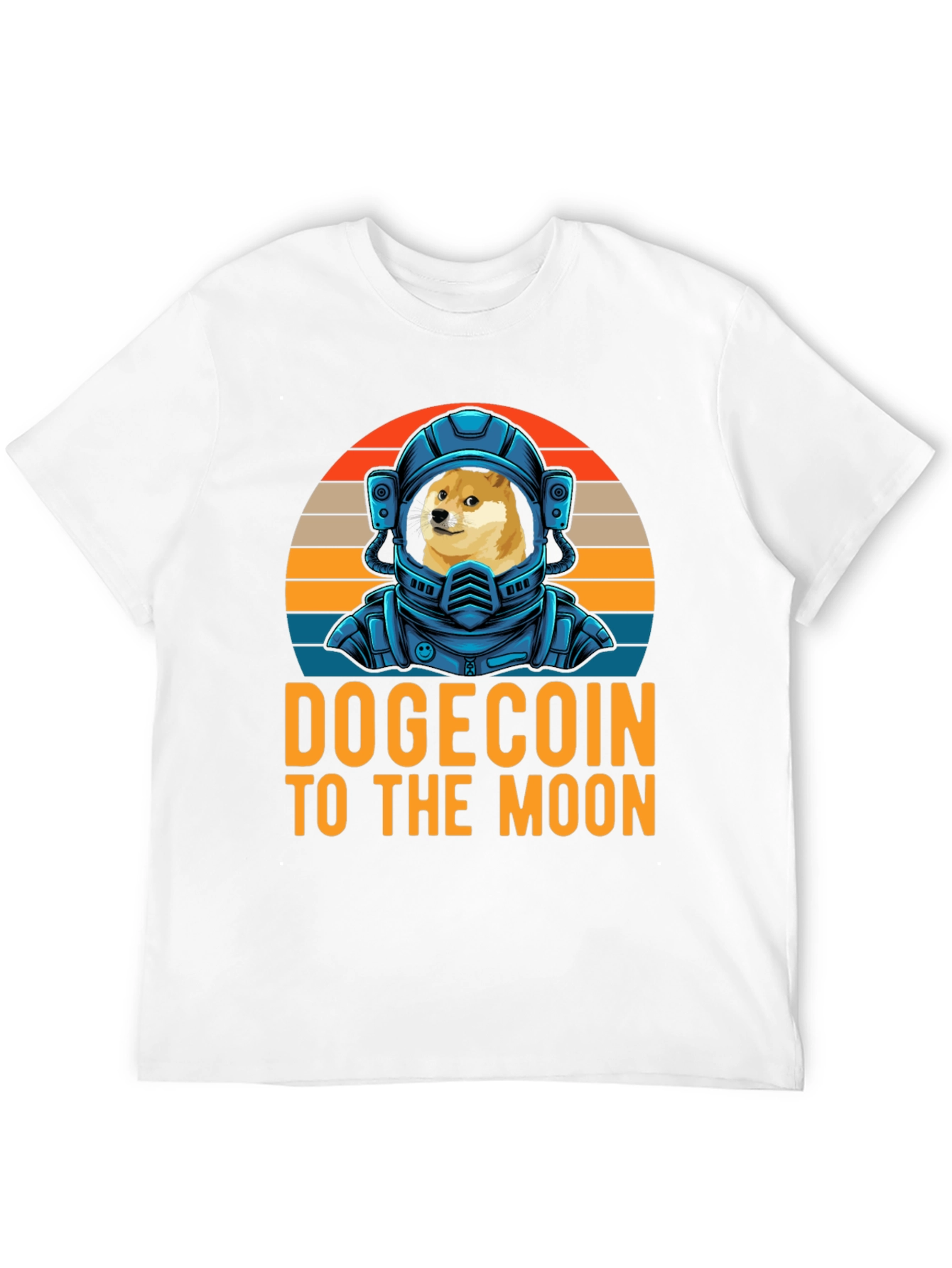 DogeCoin To The Moon Black Graphic T-Shirt