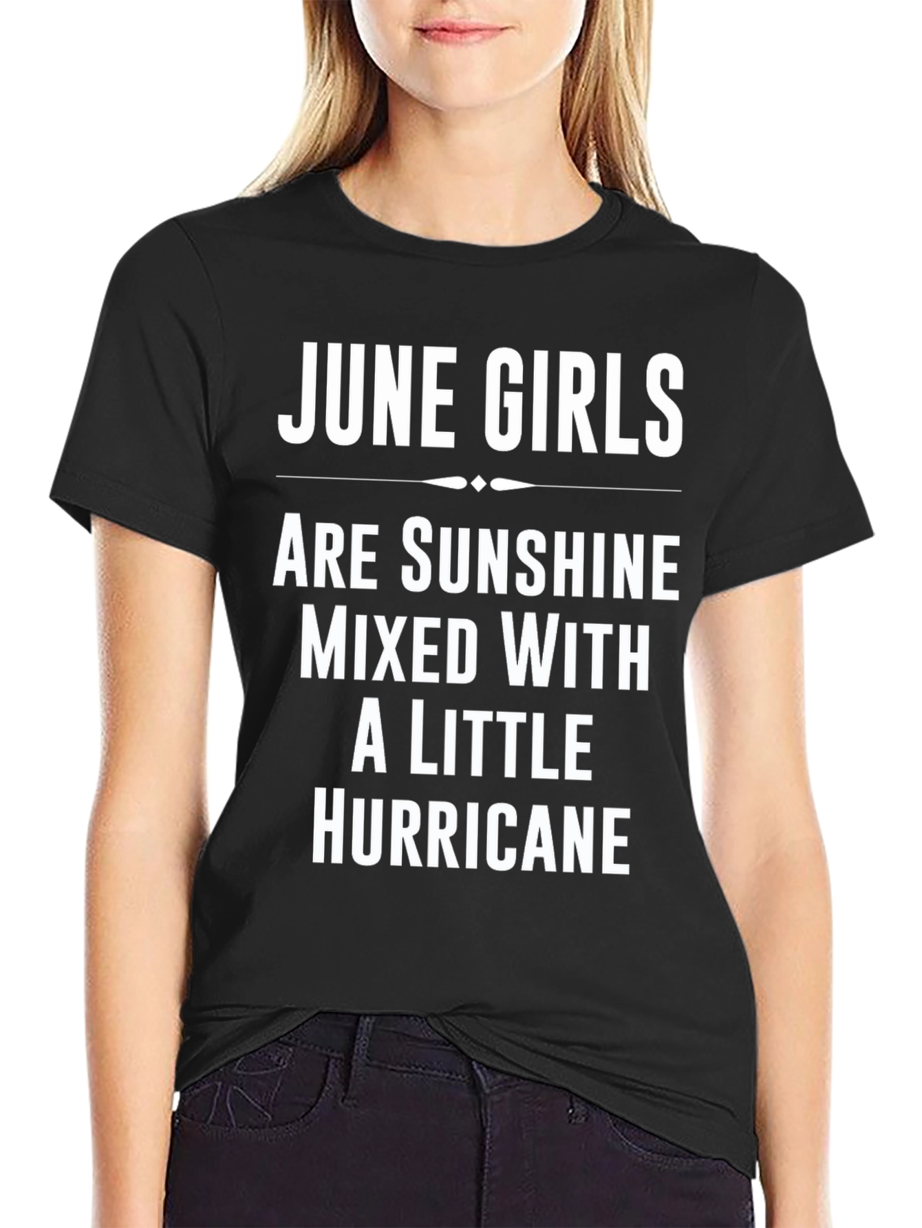June Girls Sunshine Hurricane Black T-Shirt