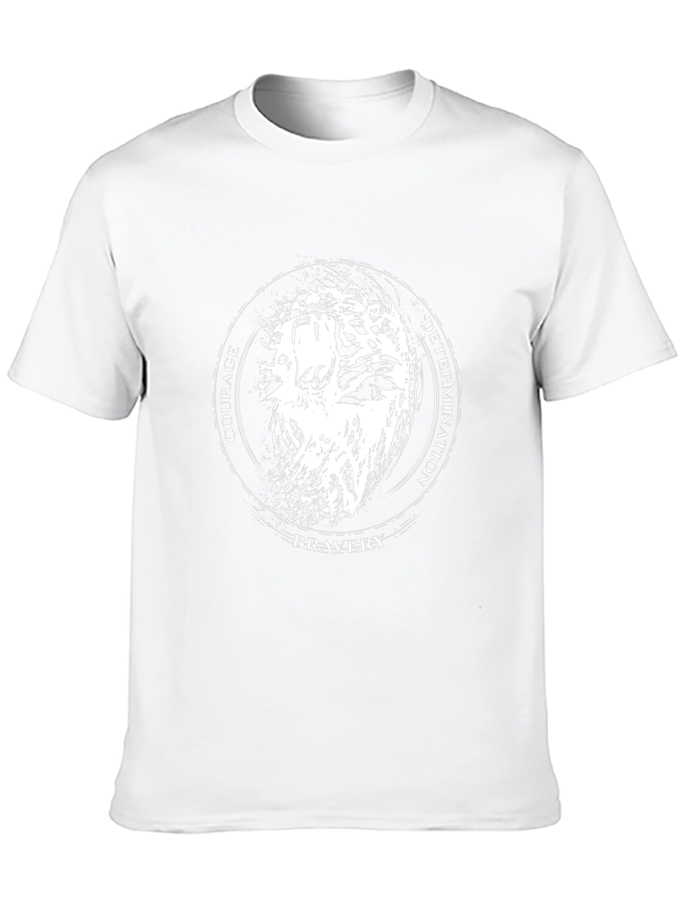 Courage Bravery Determination Lion Graphic Tee