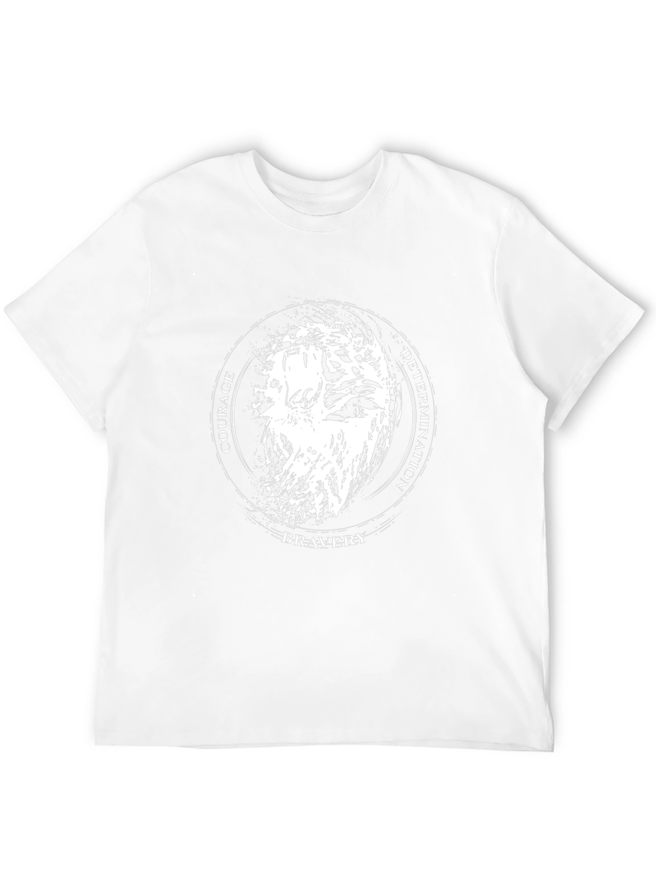 Courage Bravery Determination Lion Graphic Tee