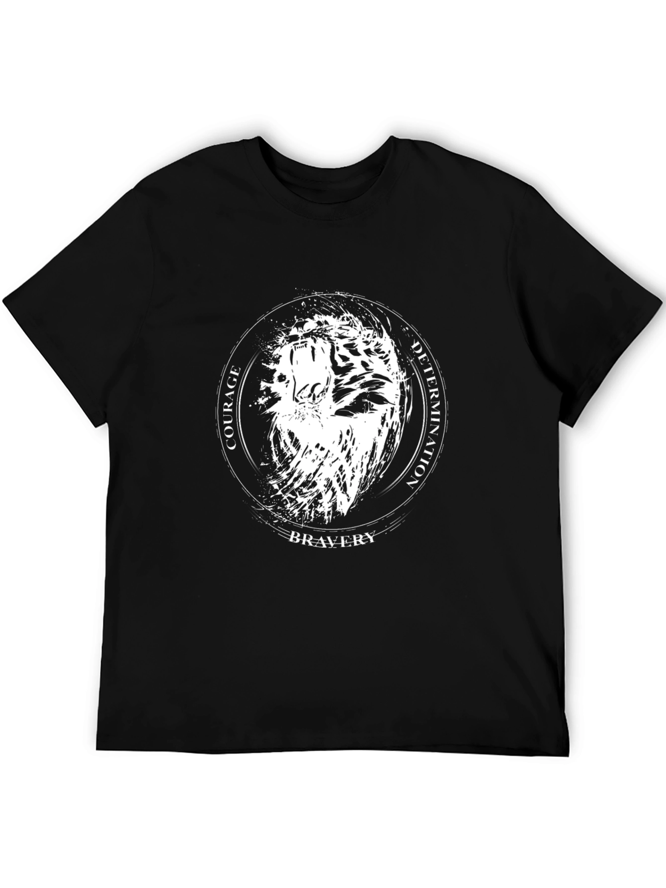 Courage Bravery Determination Lion Graphic Tee