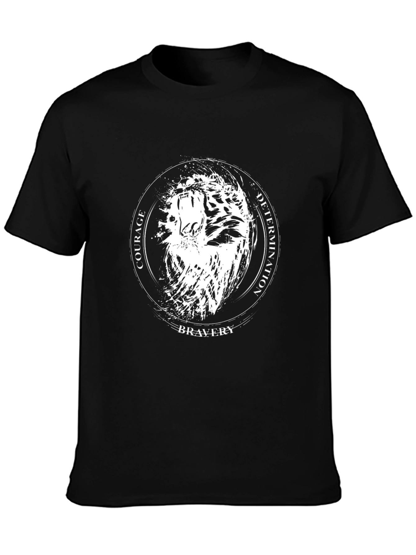Courage Bravery Determination Lion Graphic Tee