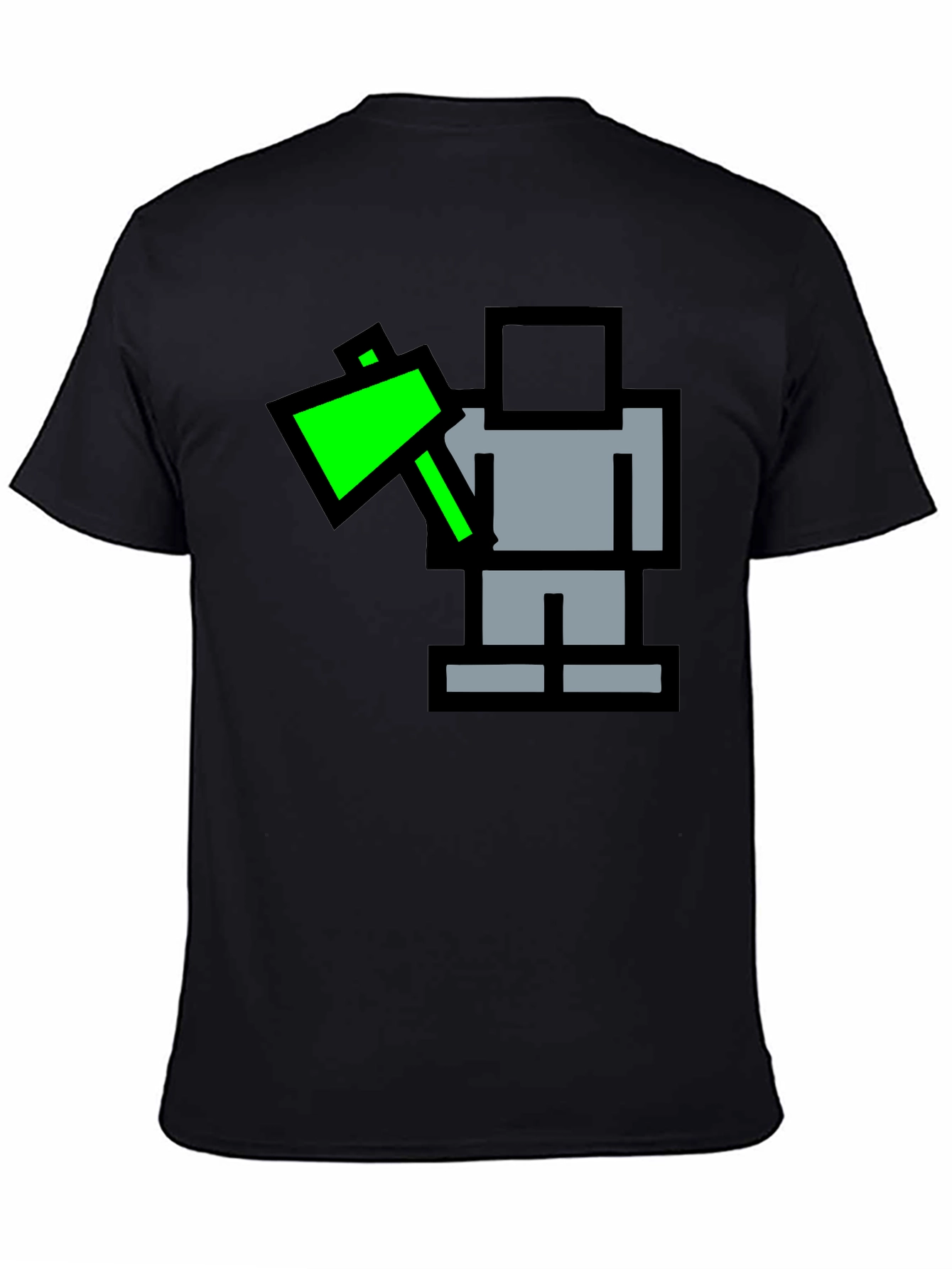 Pixel Art Axe Black T-Shirt