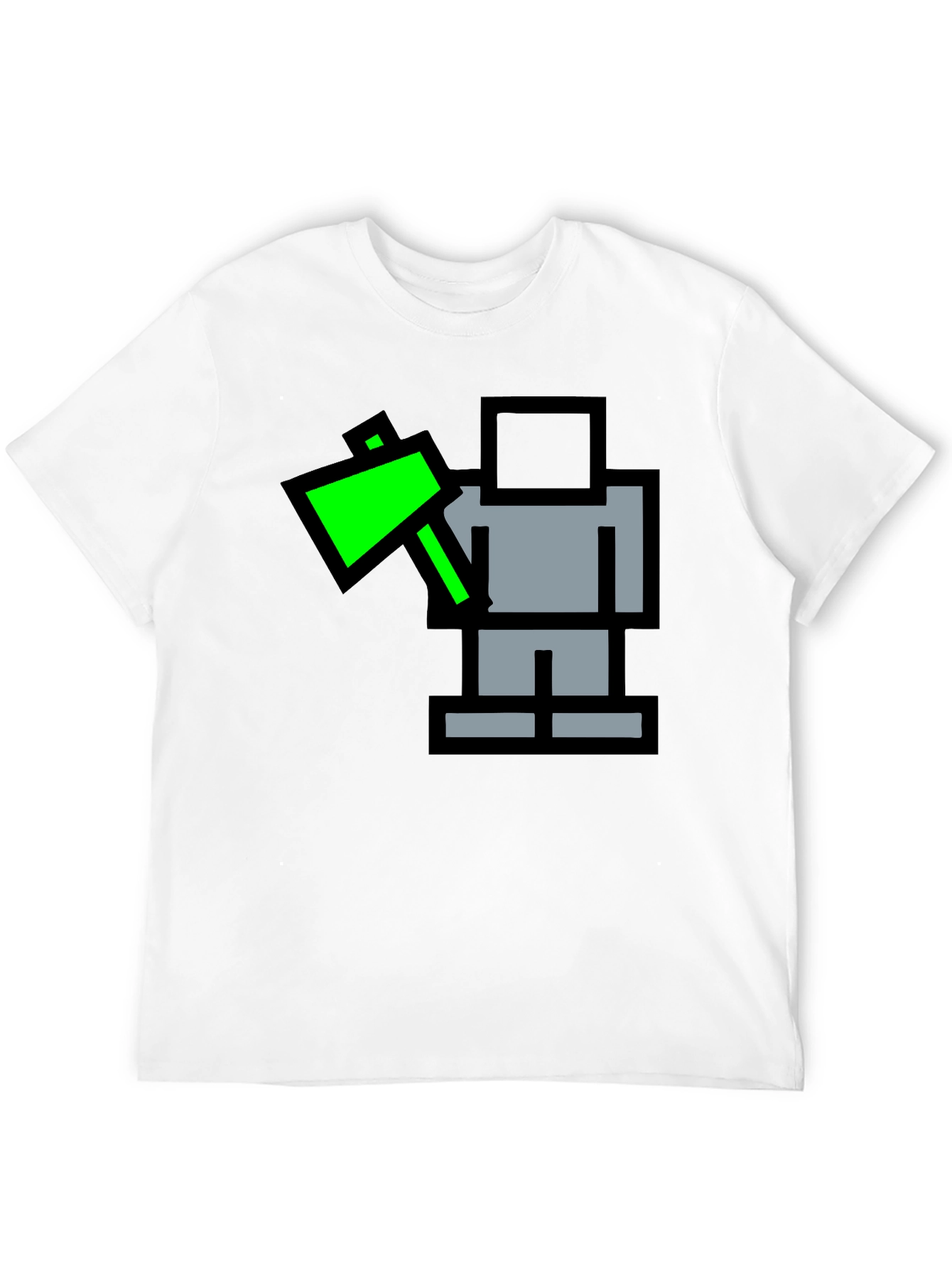 Pixel Art Axe Black T-Shirt