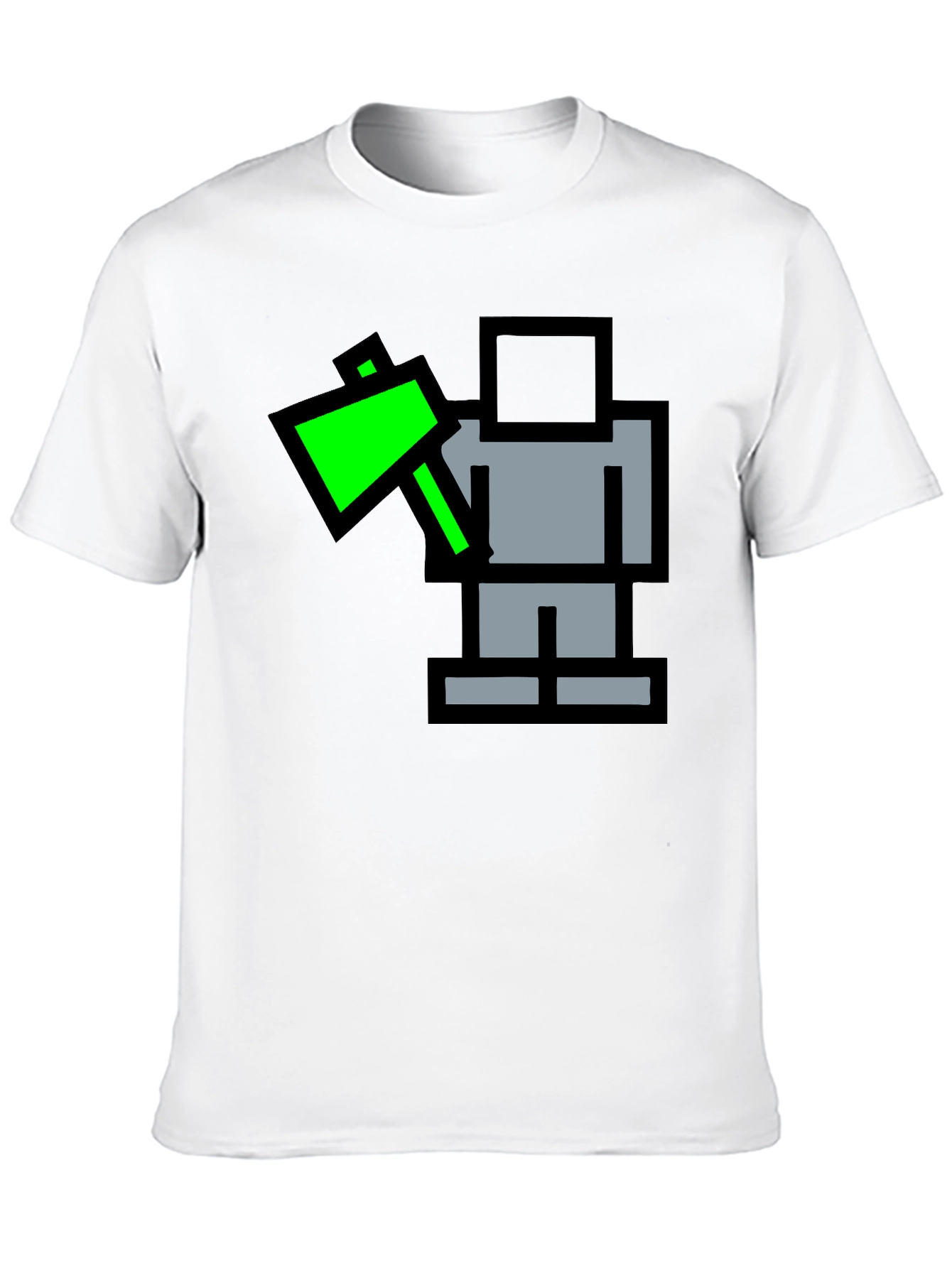 Pixel Art Axe Black T-Shirt
