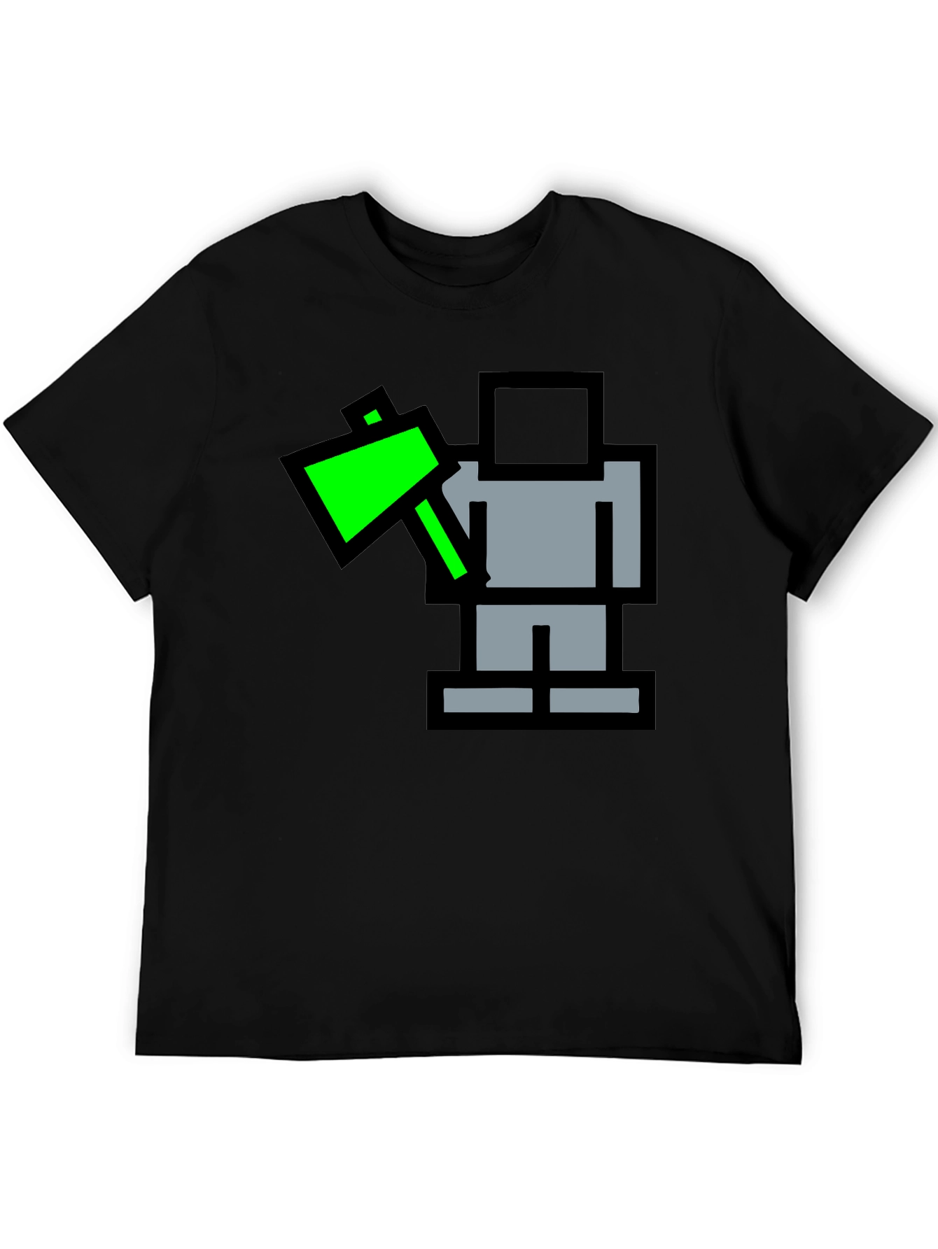 Pixel Art Axe Black T-Shirt