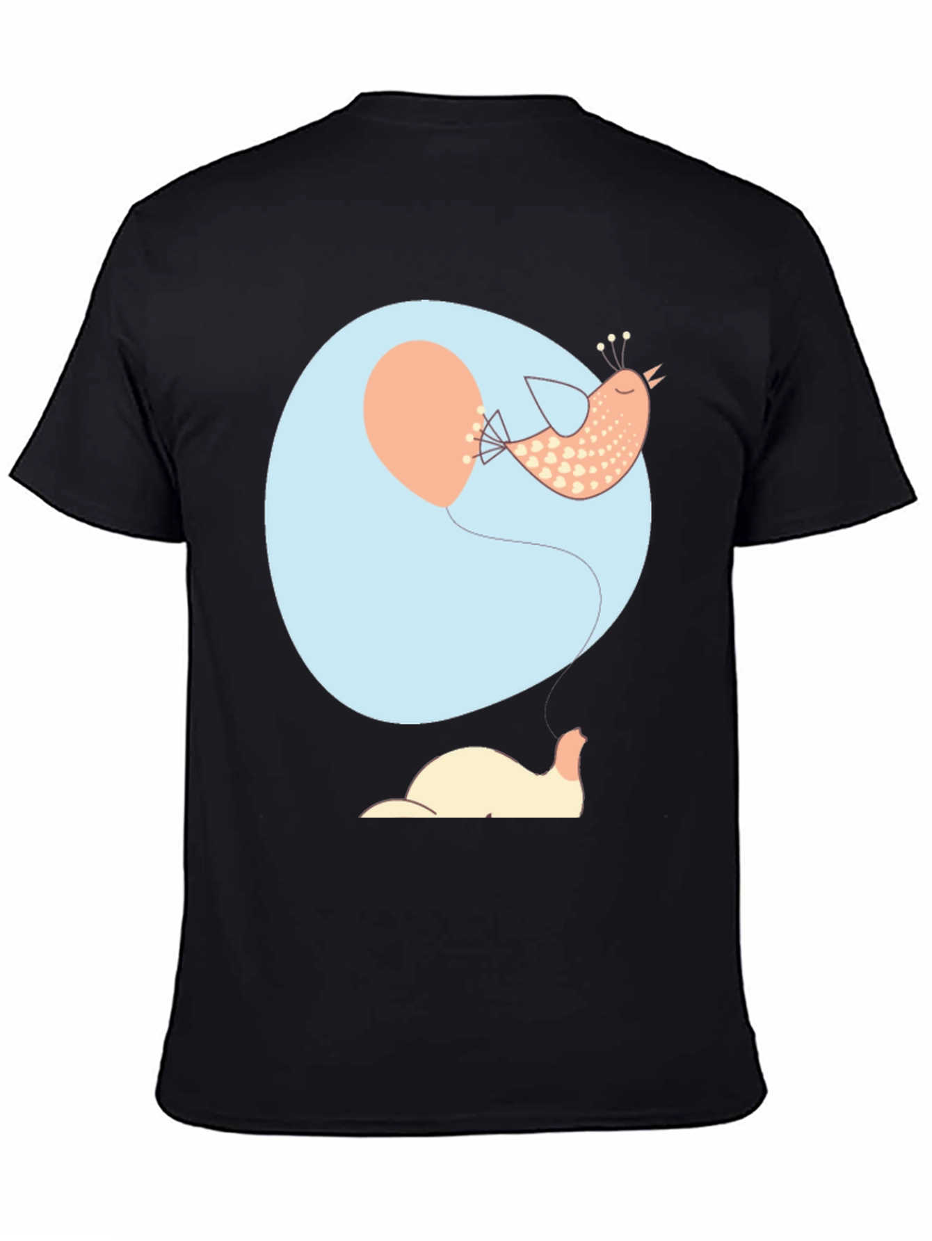 Whimsical Bird & Balloon Graphic Tee
