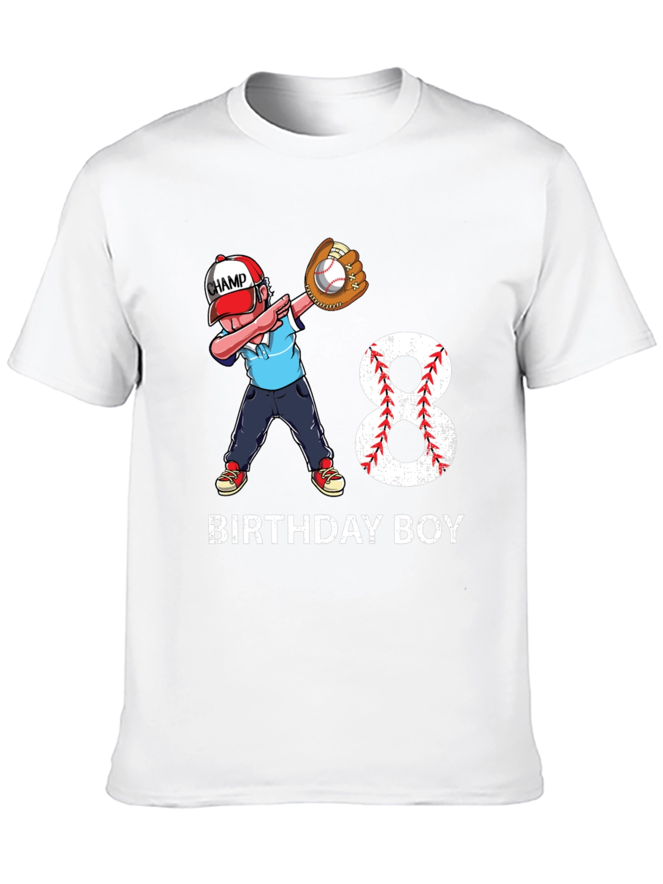 Birthday Boy 8 Baseball Dab T-Shirt