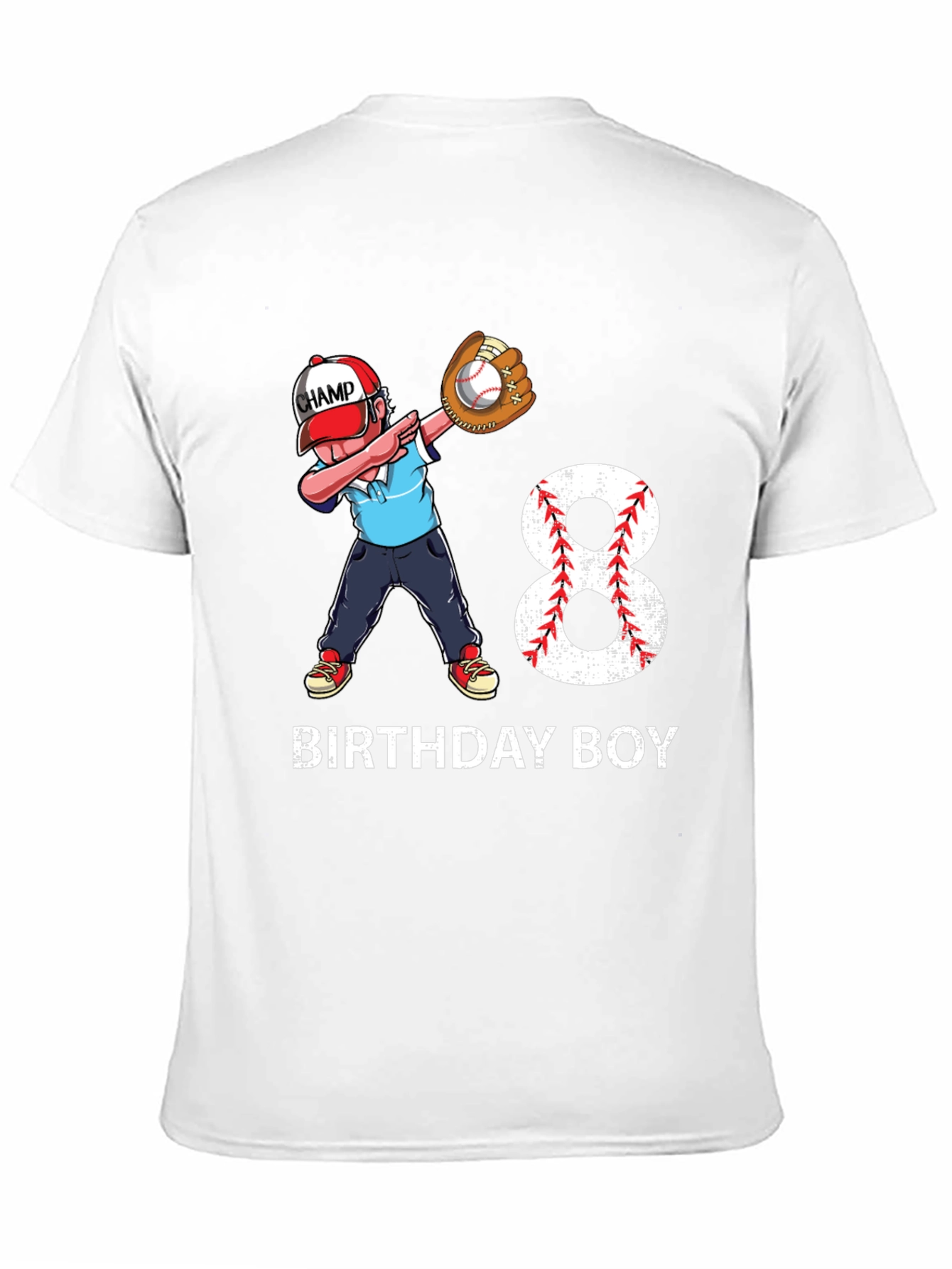 Birthday Boy 8 Baseball Dab T-Shirt
