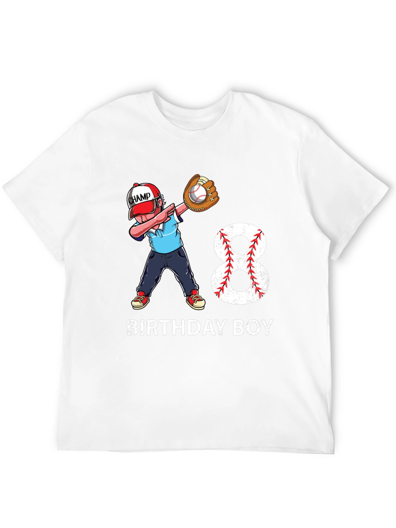 Birthday Boy 8 Baseball Dab T-Shirt