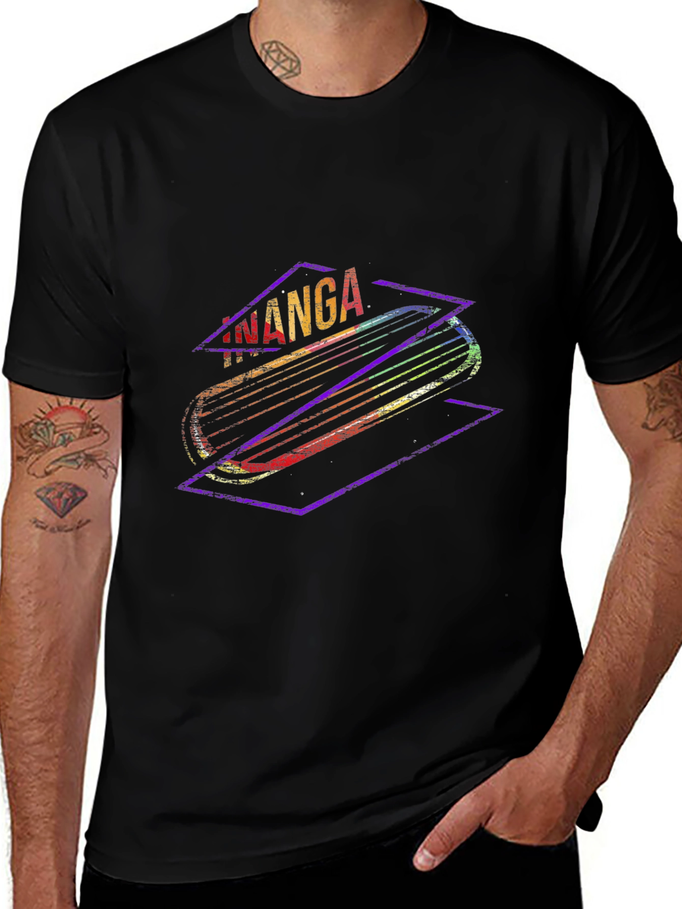 Retro Rainbow Guitarist T-Shirt