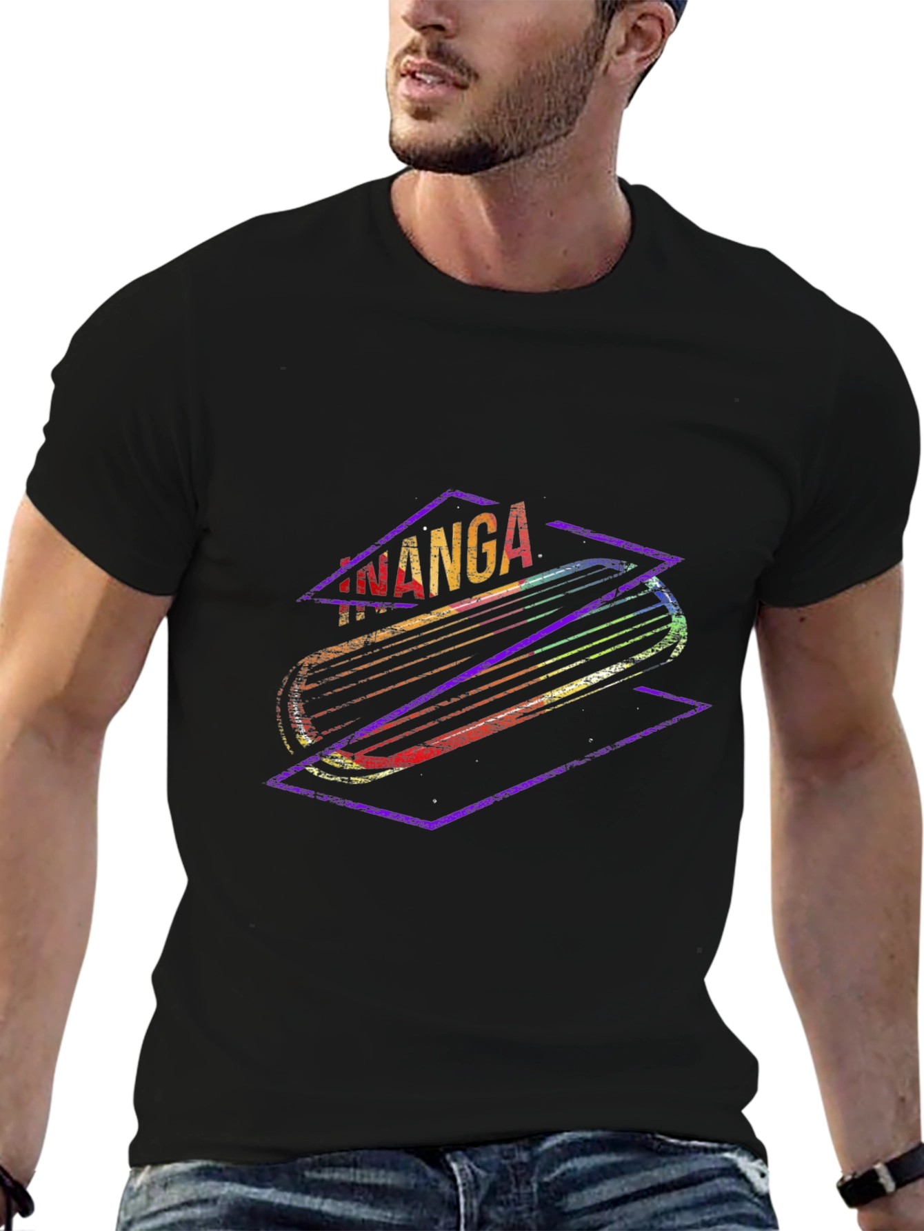 Retro Rainbow Guitarist T-Shirt