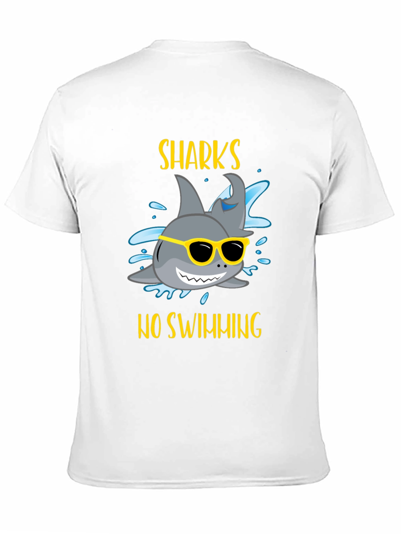 Funny Sharks No Swimming Graphic Tee