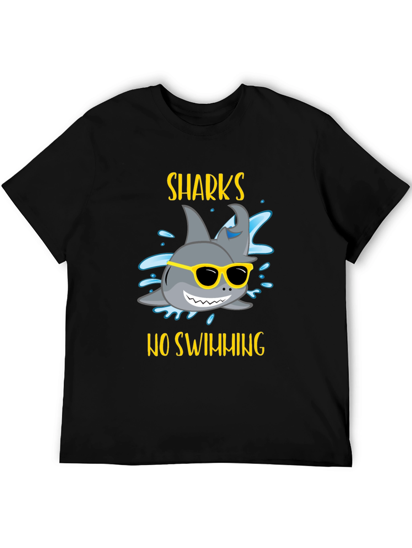 Funny Sharks No Swimming Graphic Tee