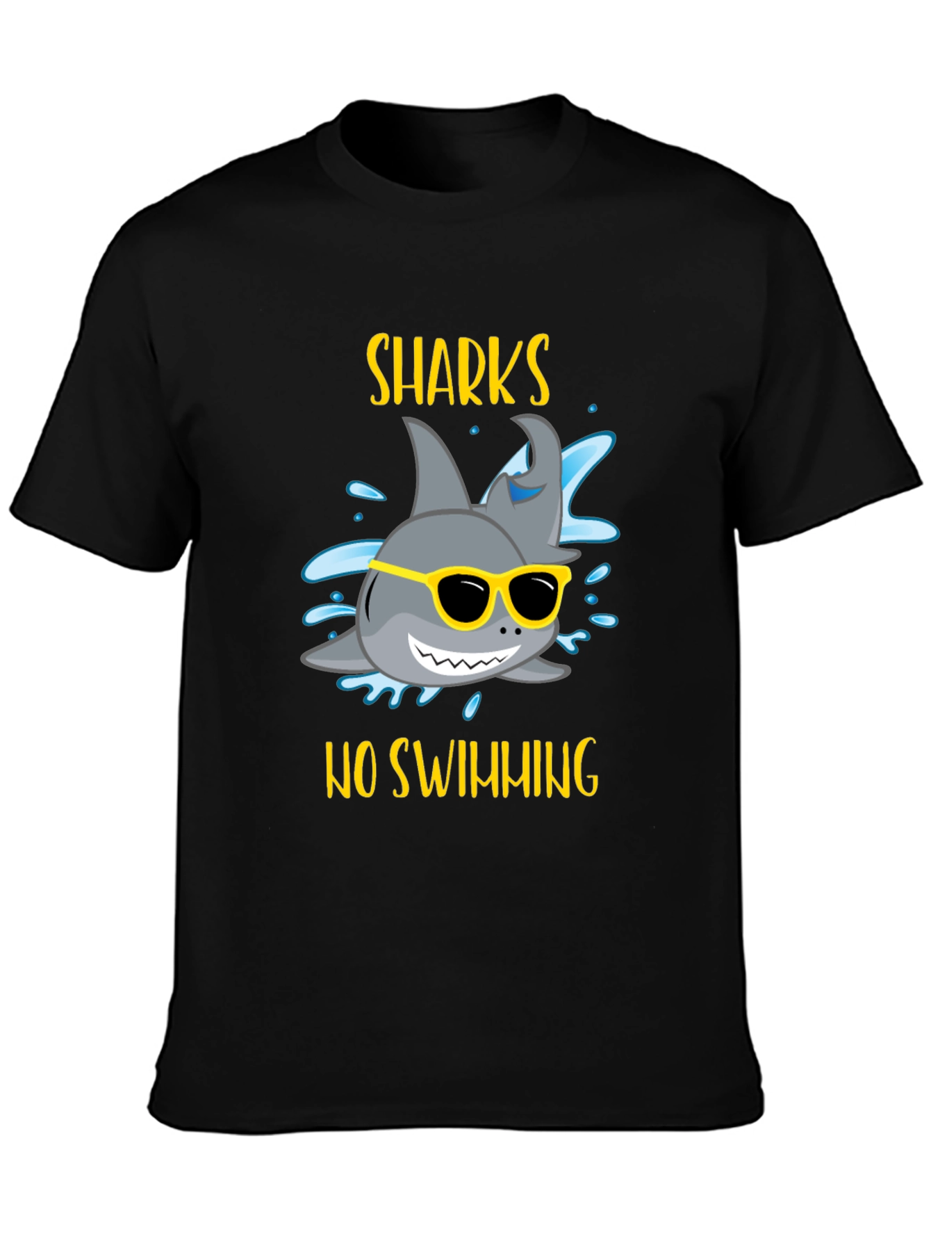 Funny Sharks No Swimming Graphic Tee