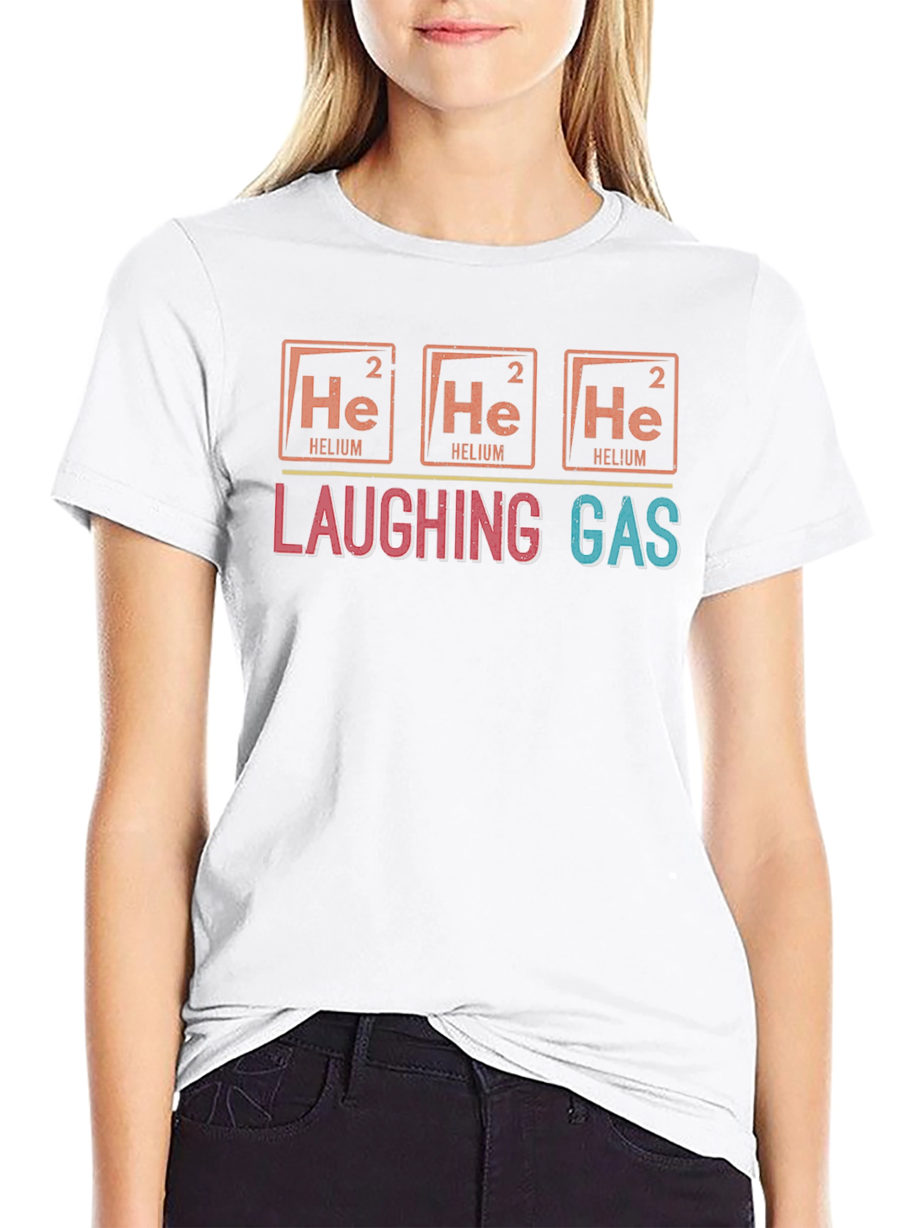 Laughing Gas Helium Periodic Table Graphic T-Shirt