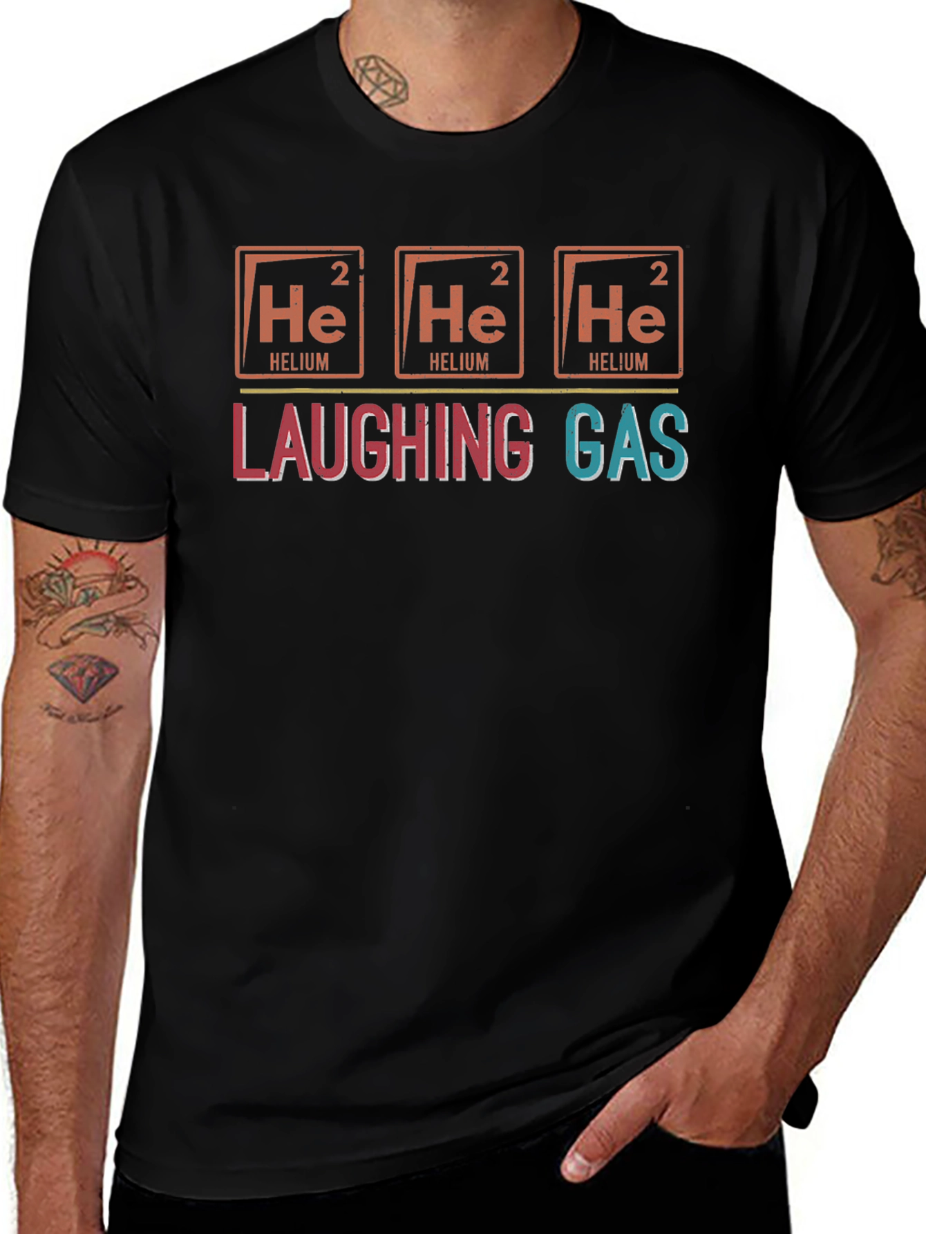 Laughing Gas Helium Periodic Table Graphic T-Shirt