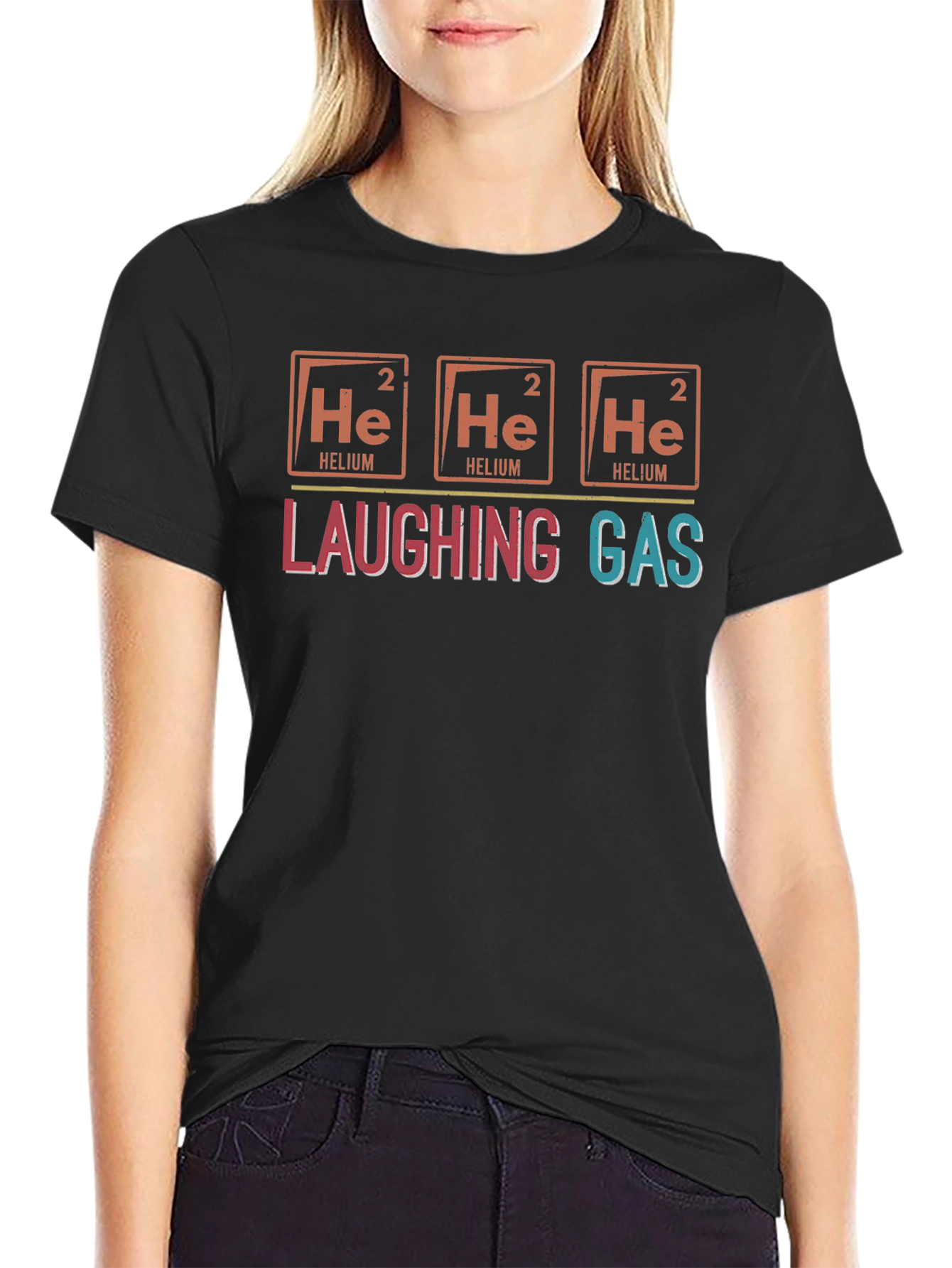 Laughing Gas Helium Periodic Table Graphic T-Shirt