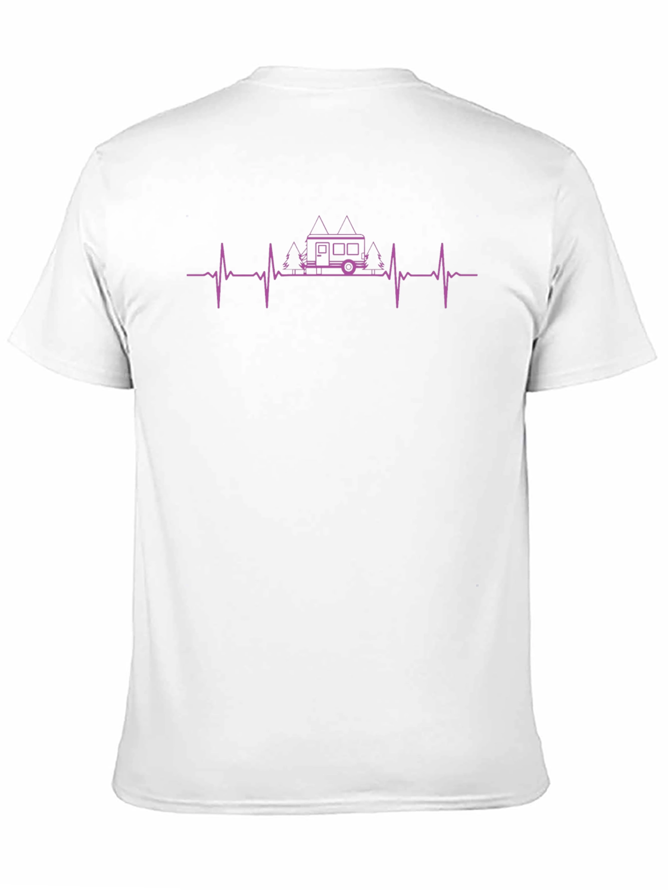 Camper Heartbeat Graphic Tee - Black