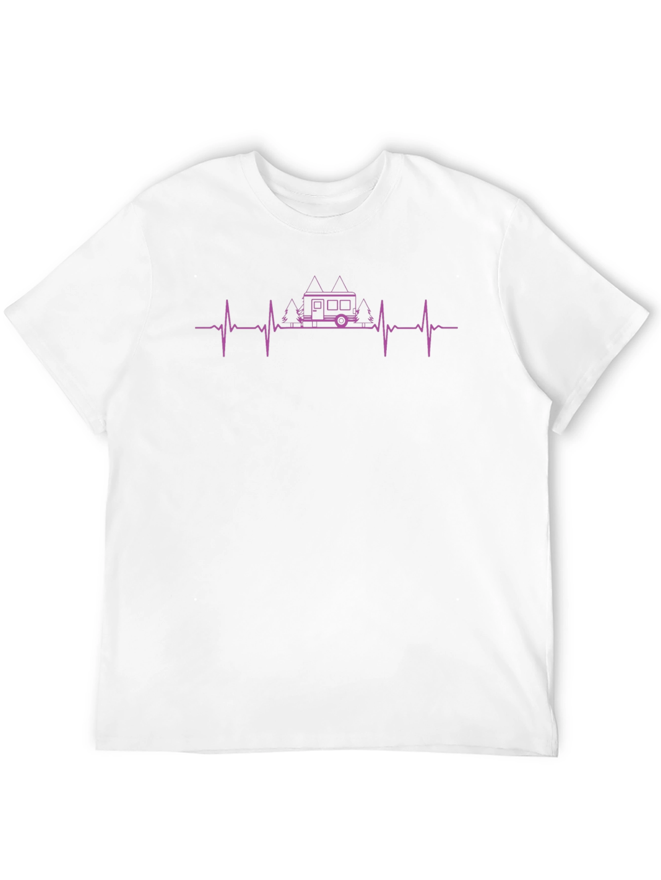 Camper Heartbeat Graphic Tee - Black