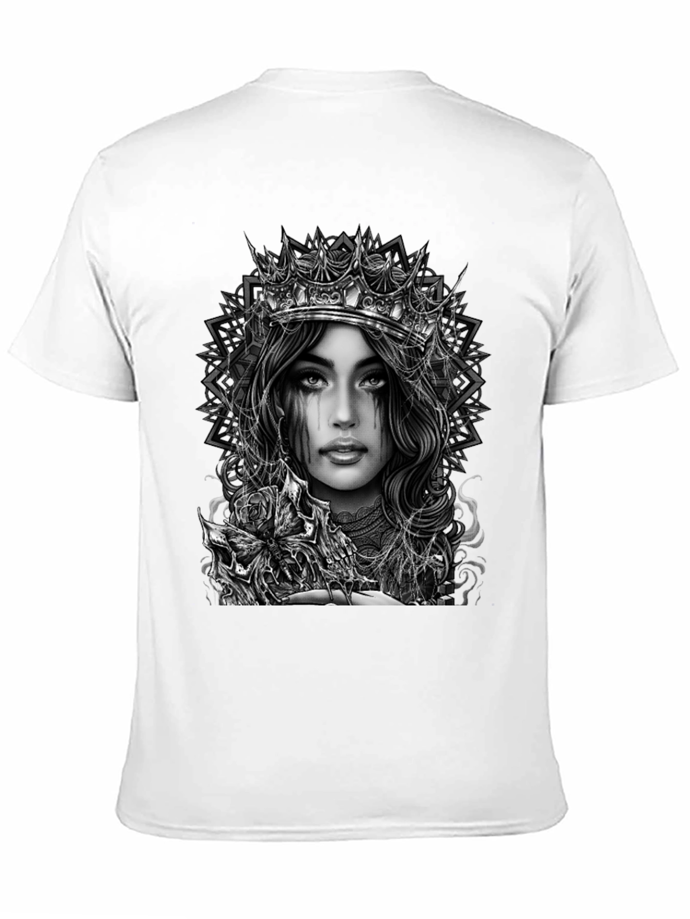 Gothic Queen Graphic Tee - Dark Fantasy Art Shirt