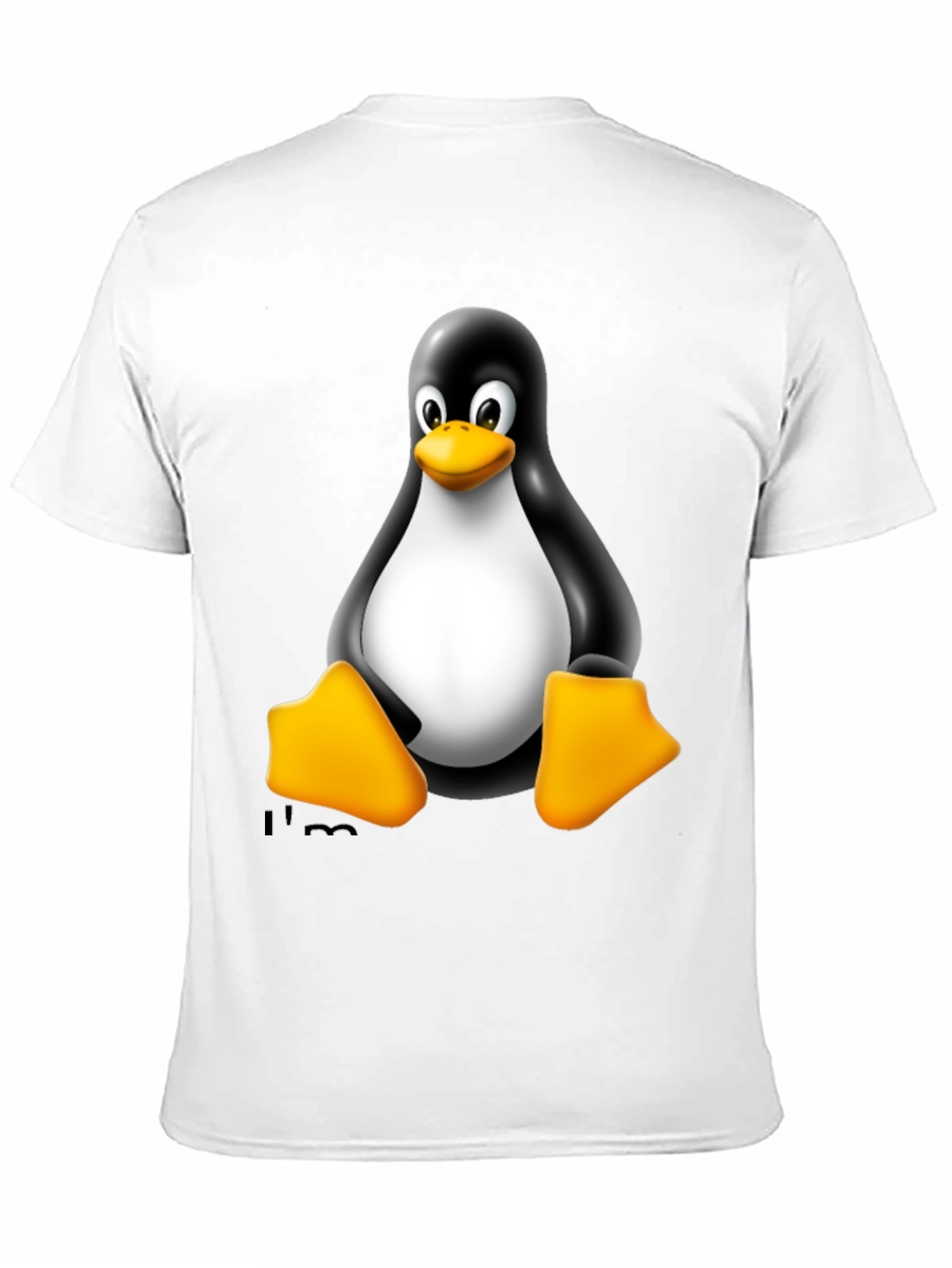 Linux Tux Penguin Black Graphic Tee