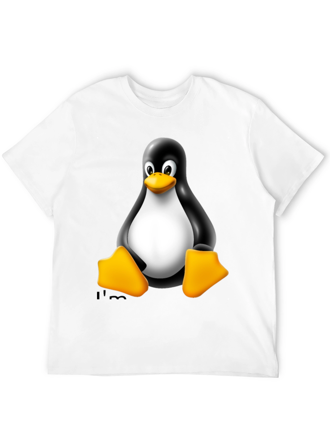 Linux Tux Penguin Black Graphic Tee
