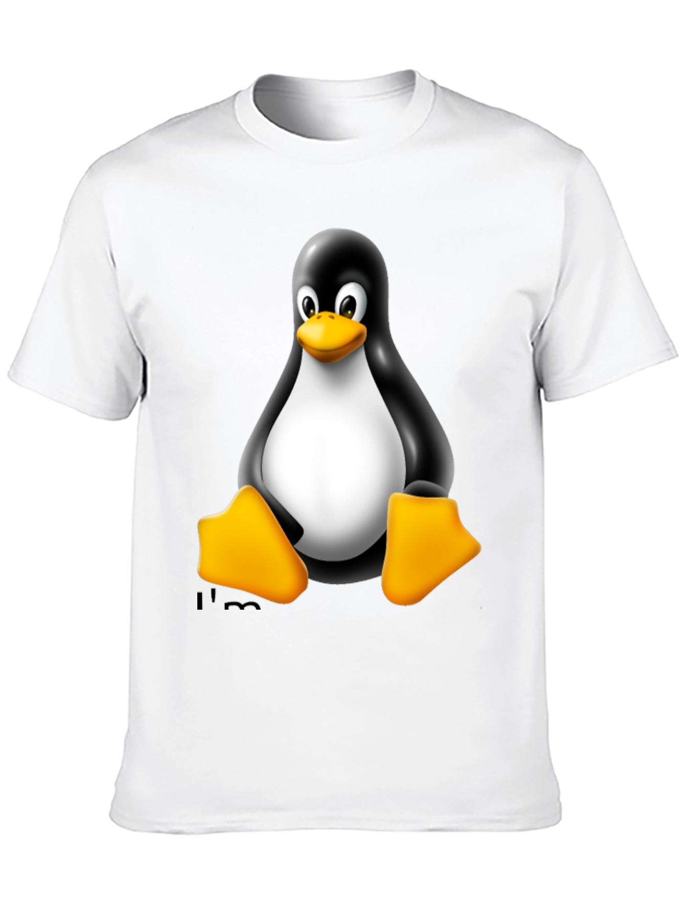 Linux Tux Penguin Black Graphic Tee