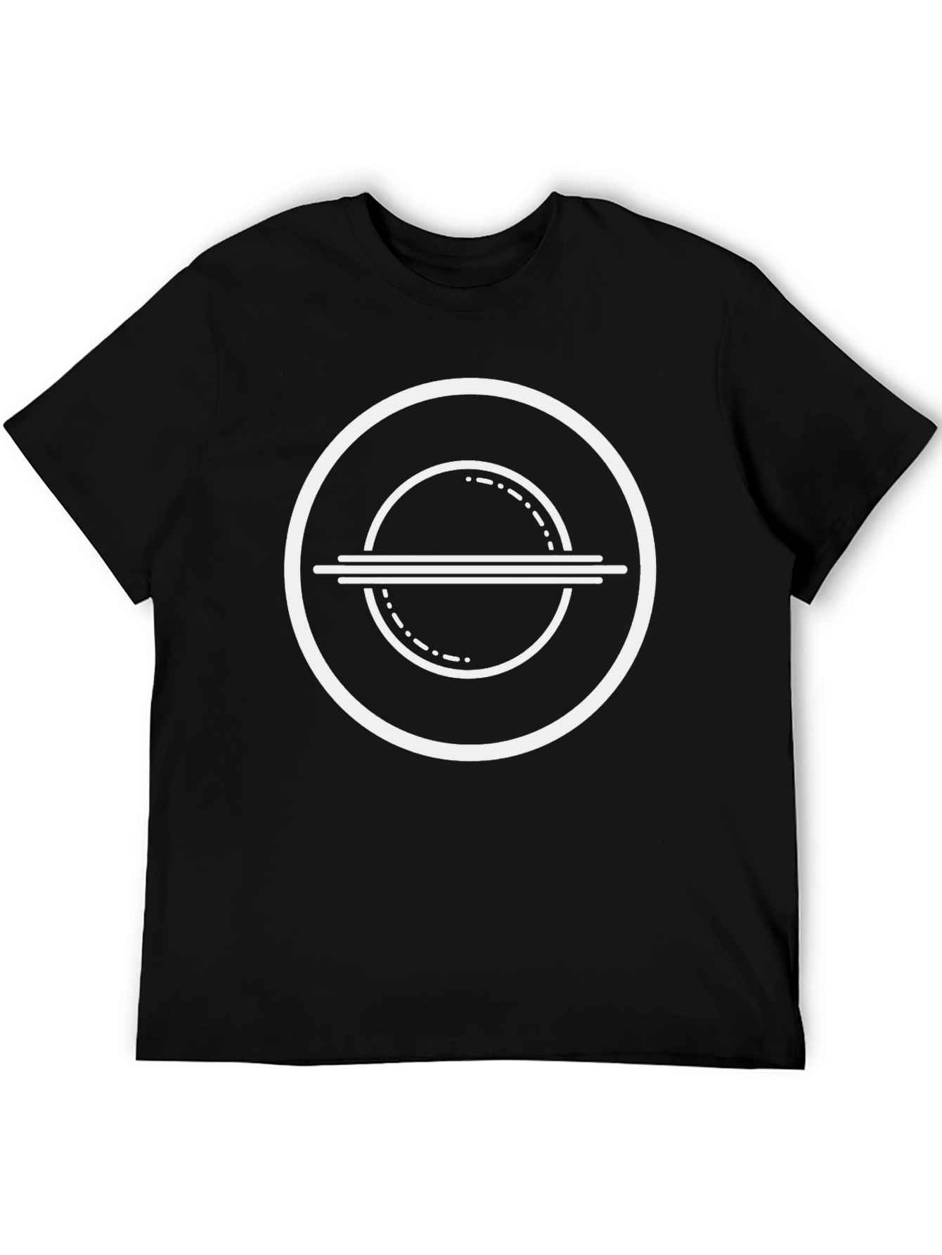 Modern Circle Logo Black T-Shirt