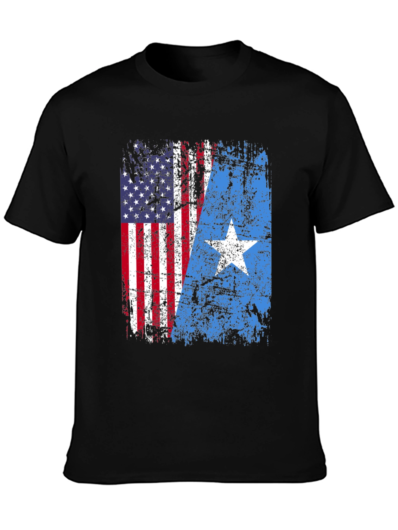 USA Somalia Flag Graphic T-Shirt - Patriotic Blend