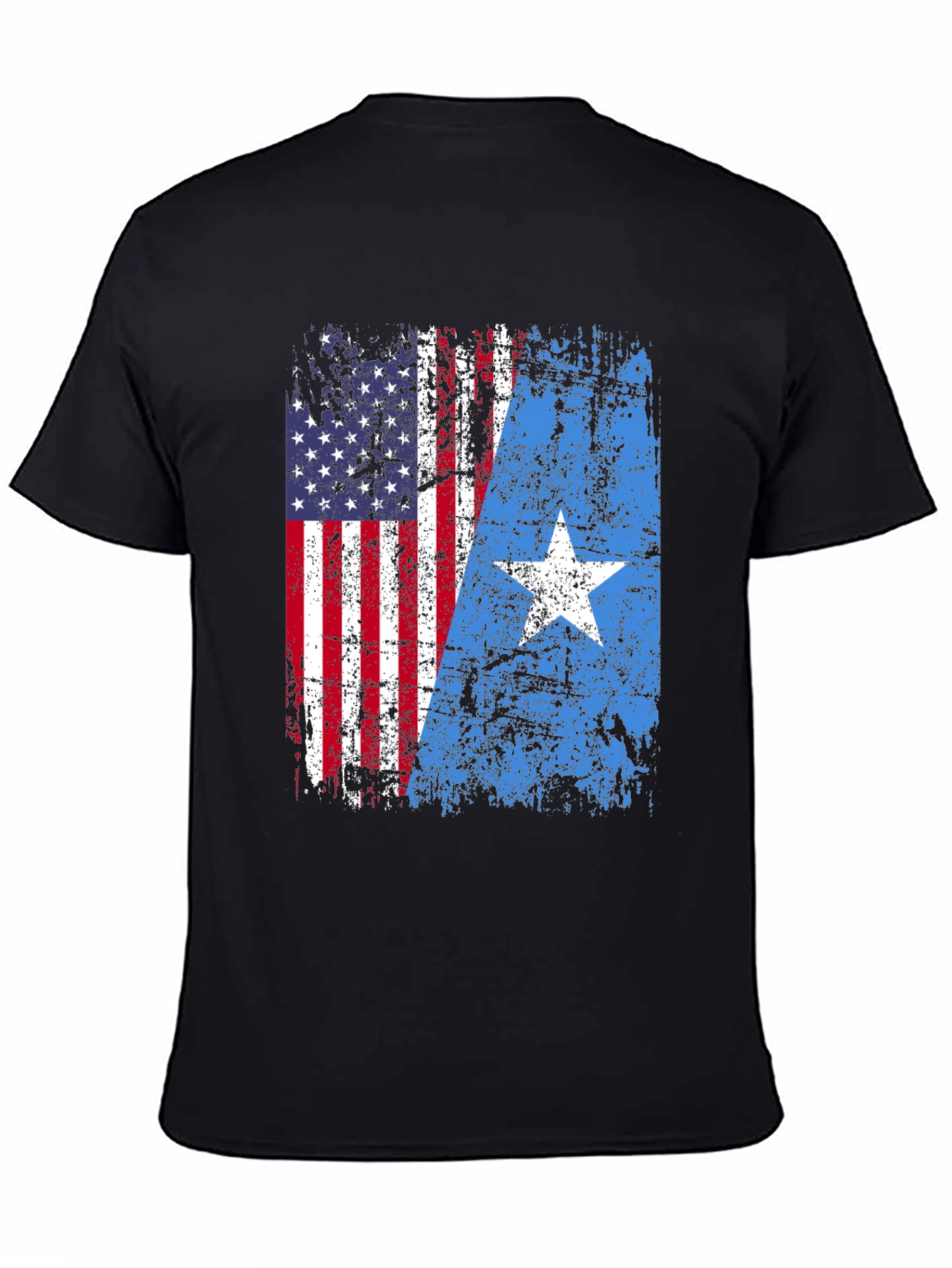 USA Somalia Flag Graphic T-Shirt - Patriotic Blend