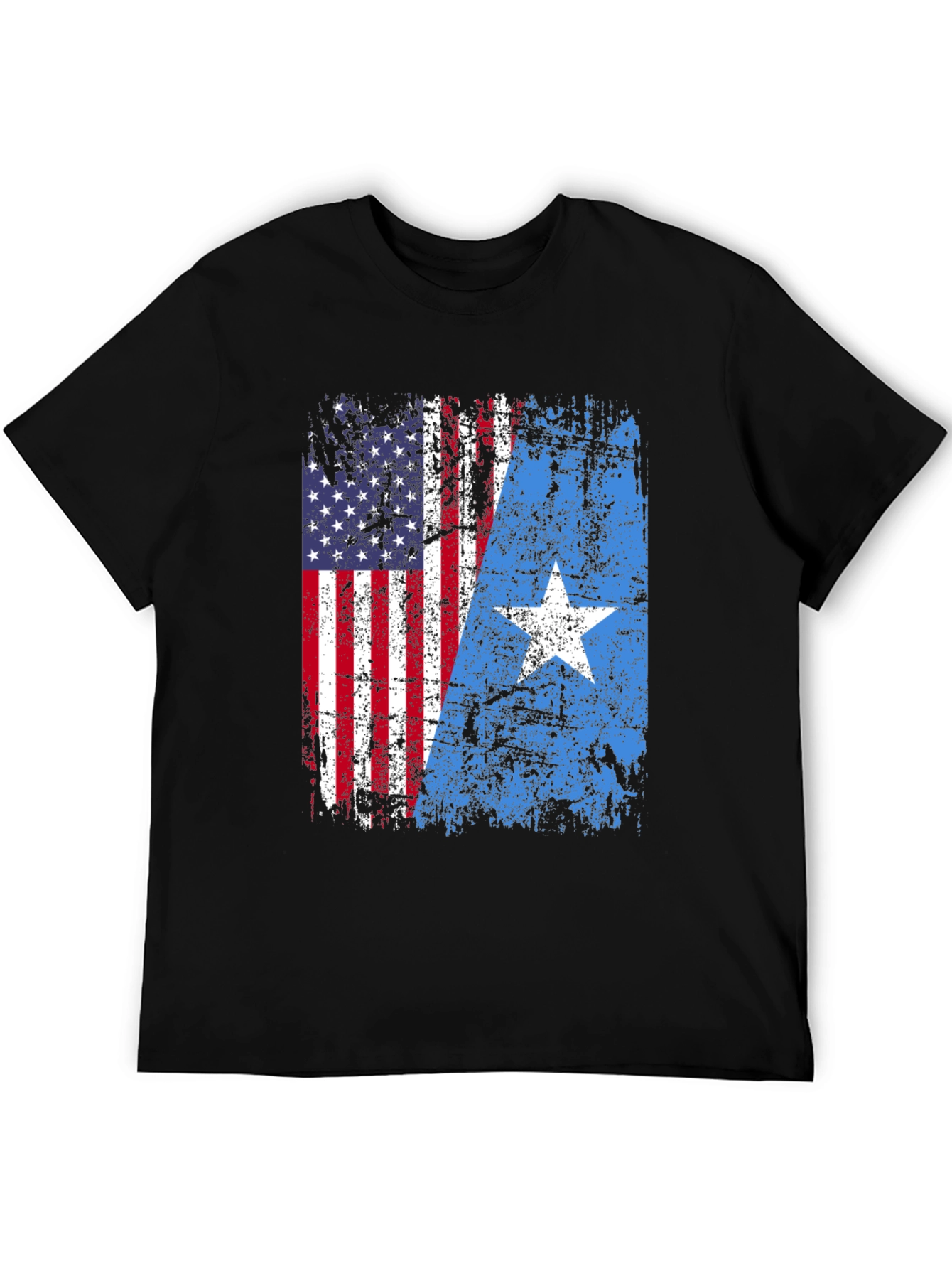 USA Somalia Flag Graphic T-Shirt - Patriotic Blend
