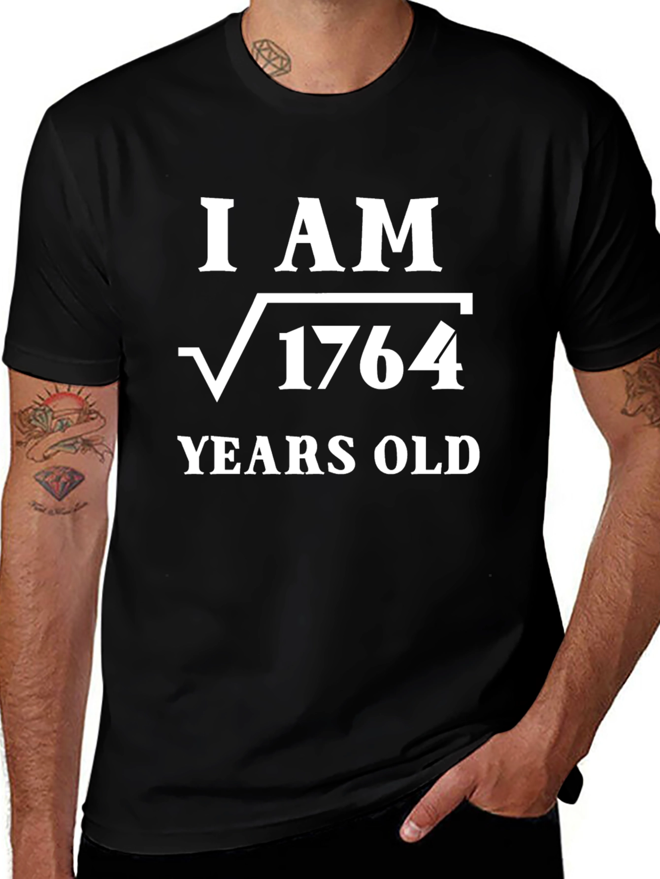I Am Root 1764 Years Old Black T-Shirt
