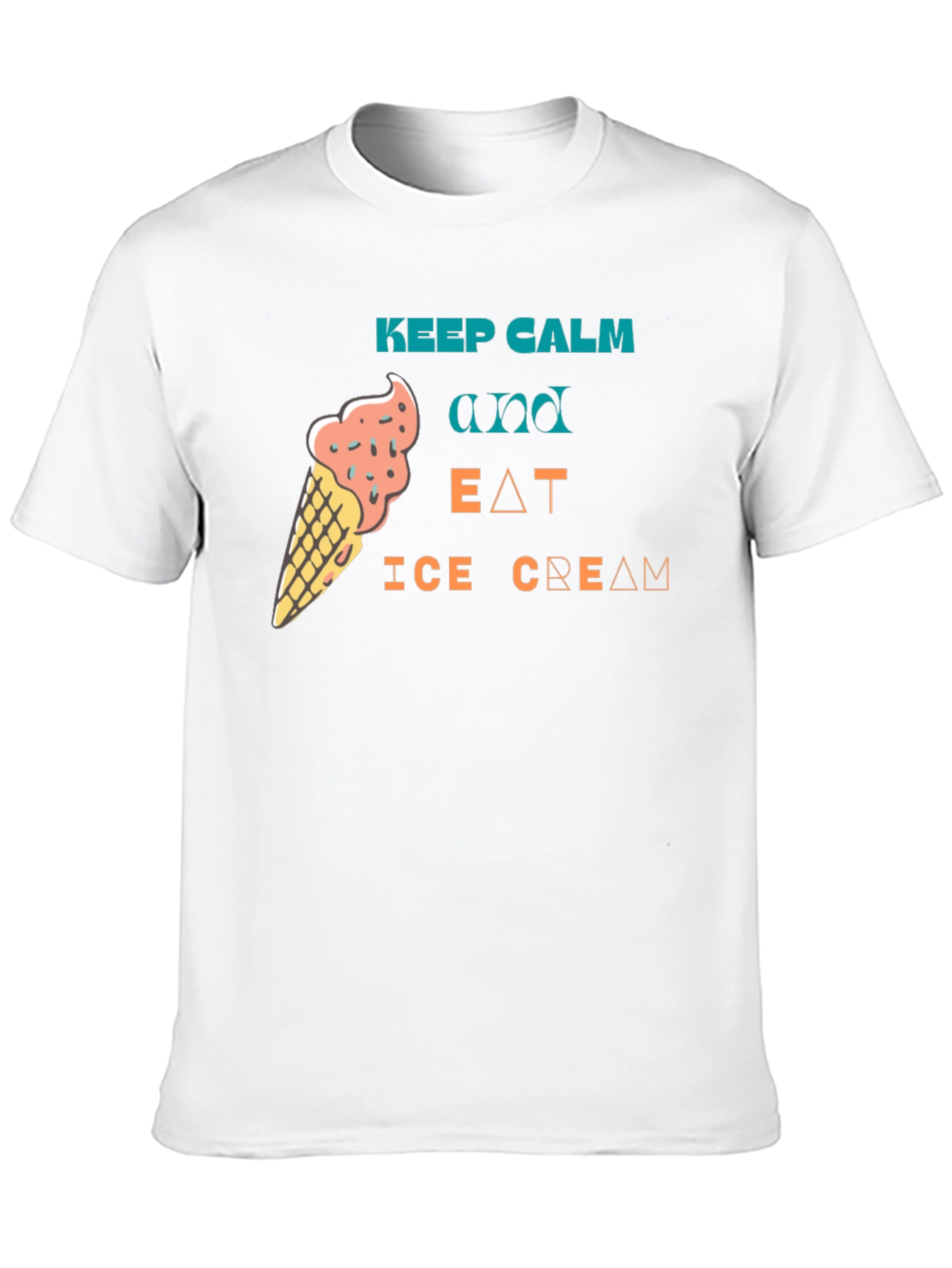Keep Calm & Eat Ice Cream Black Tee