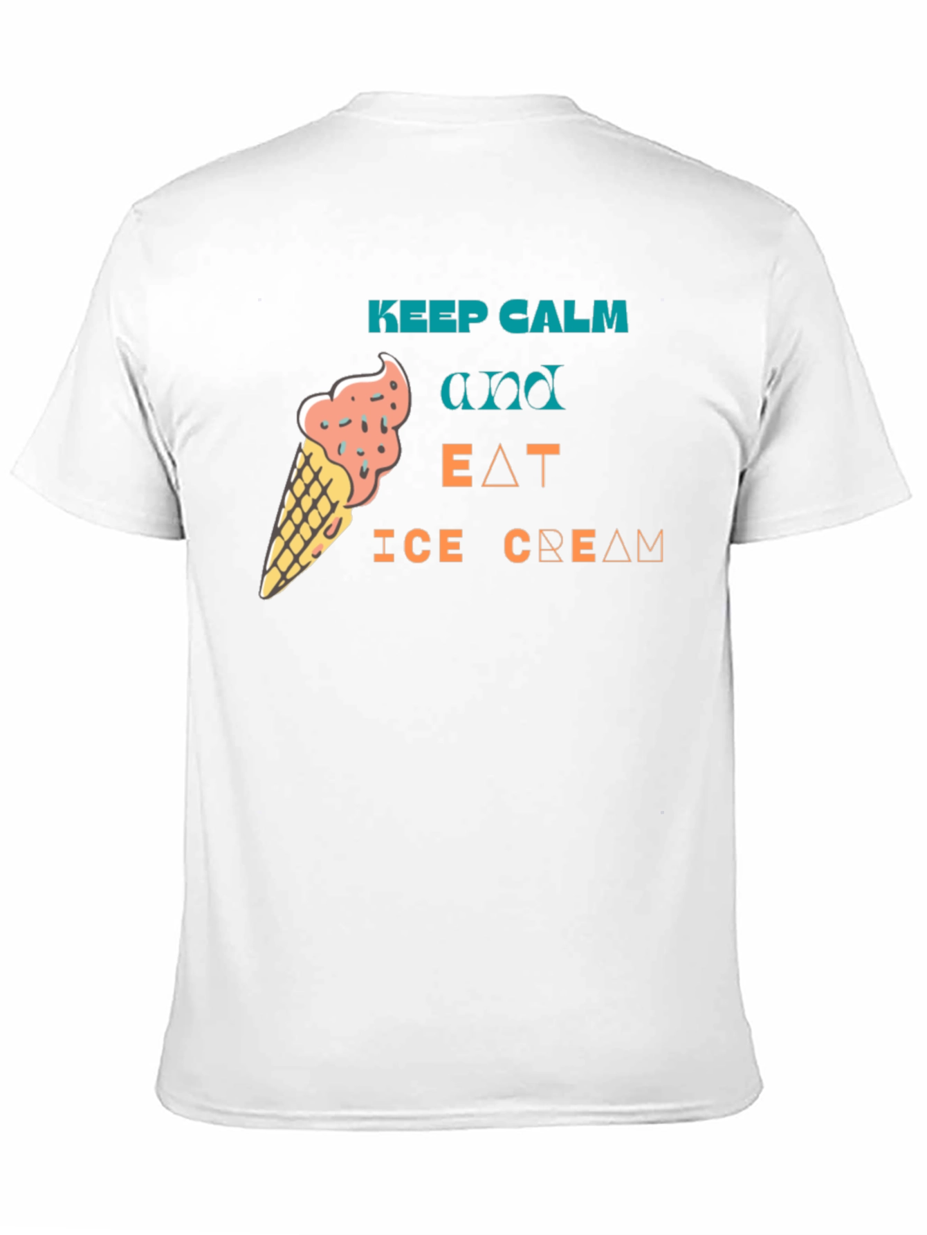 Keep Calm & Eat Ice Cream Black Tee