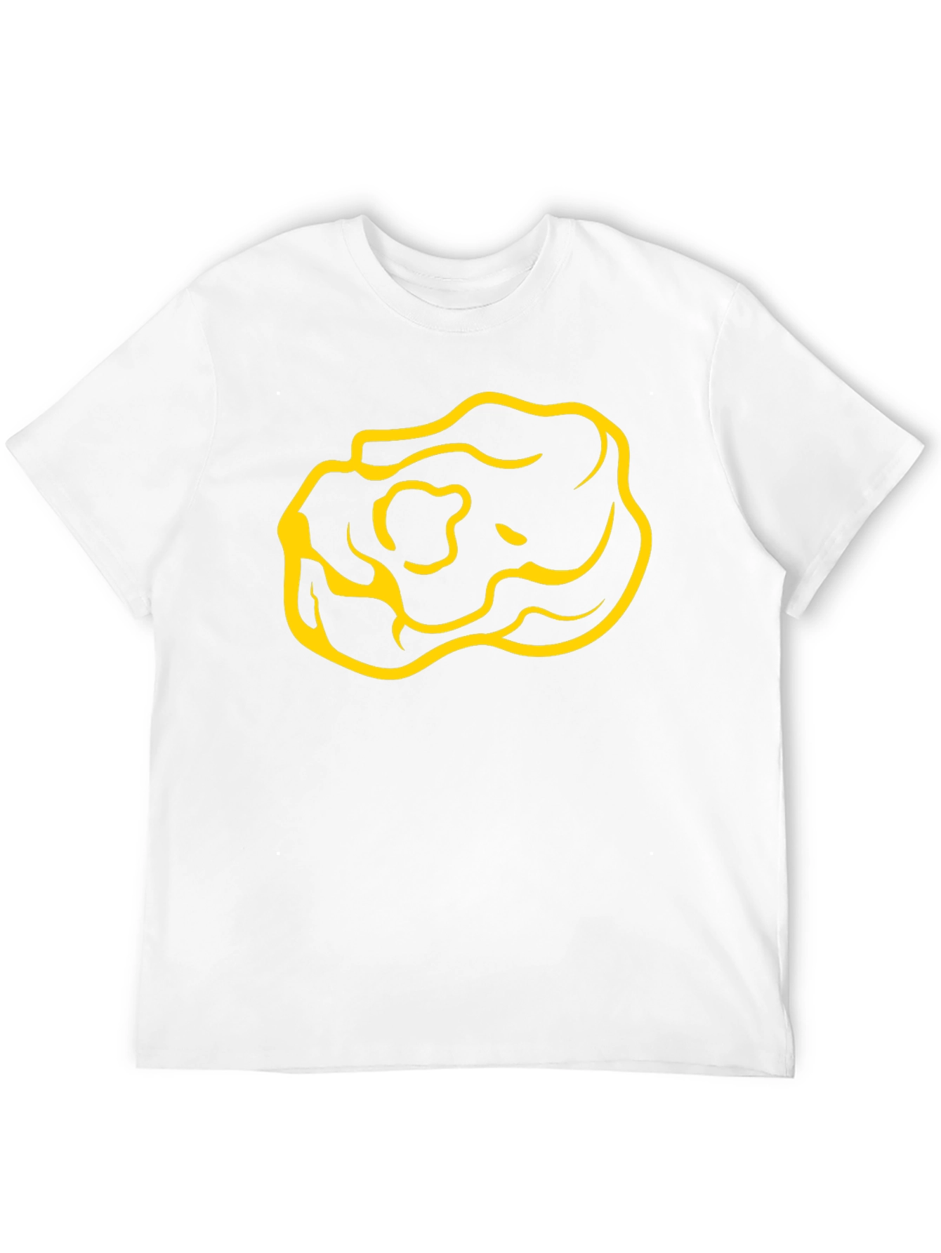 Black T-Shirt with Yellow Rose Design