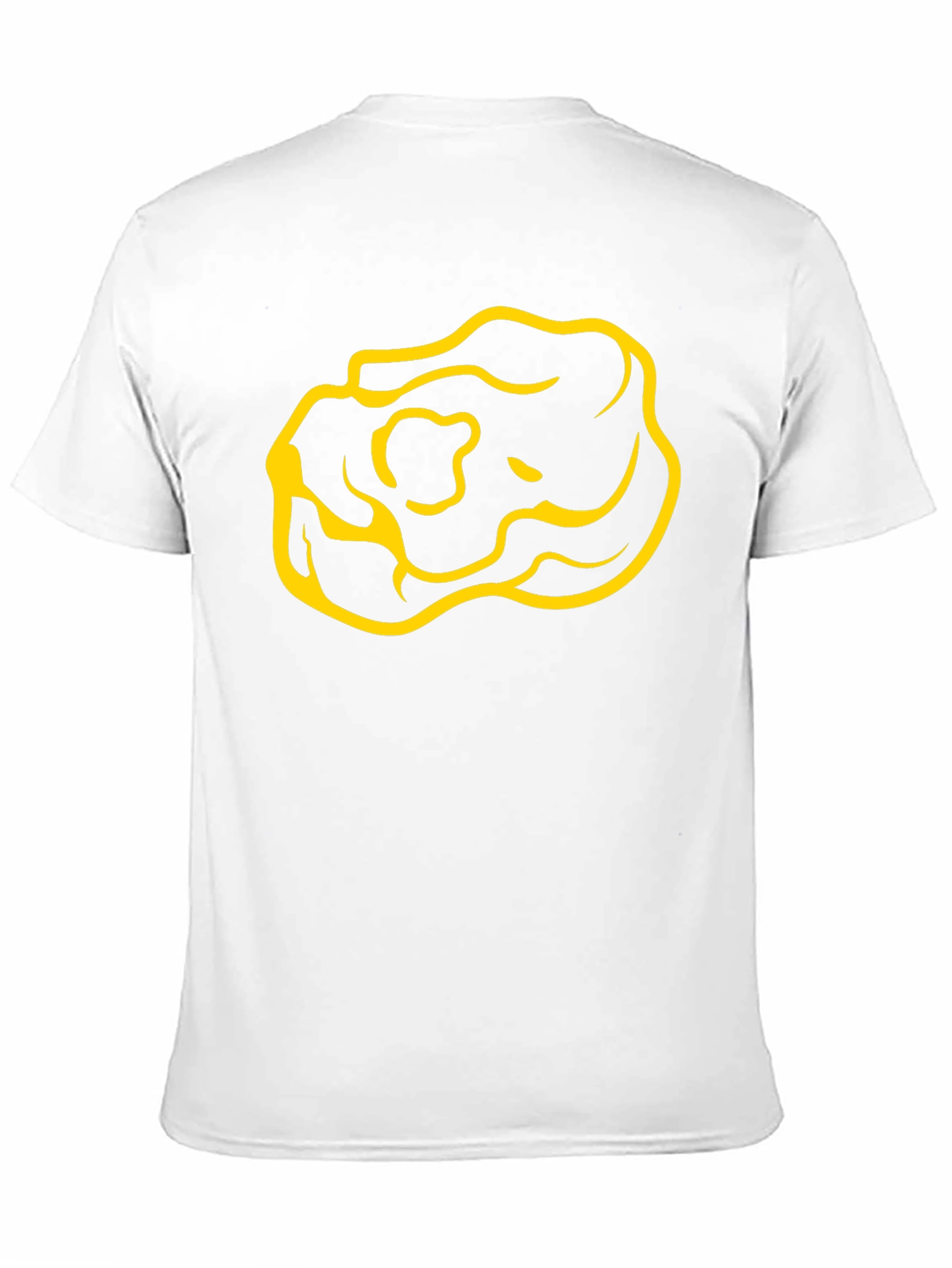 Black T-Shirt with Yellow Rose Design