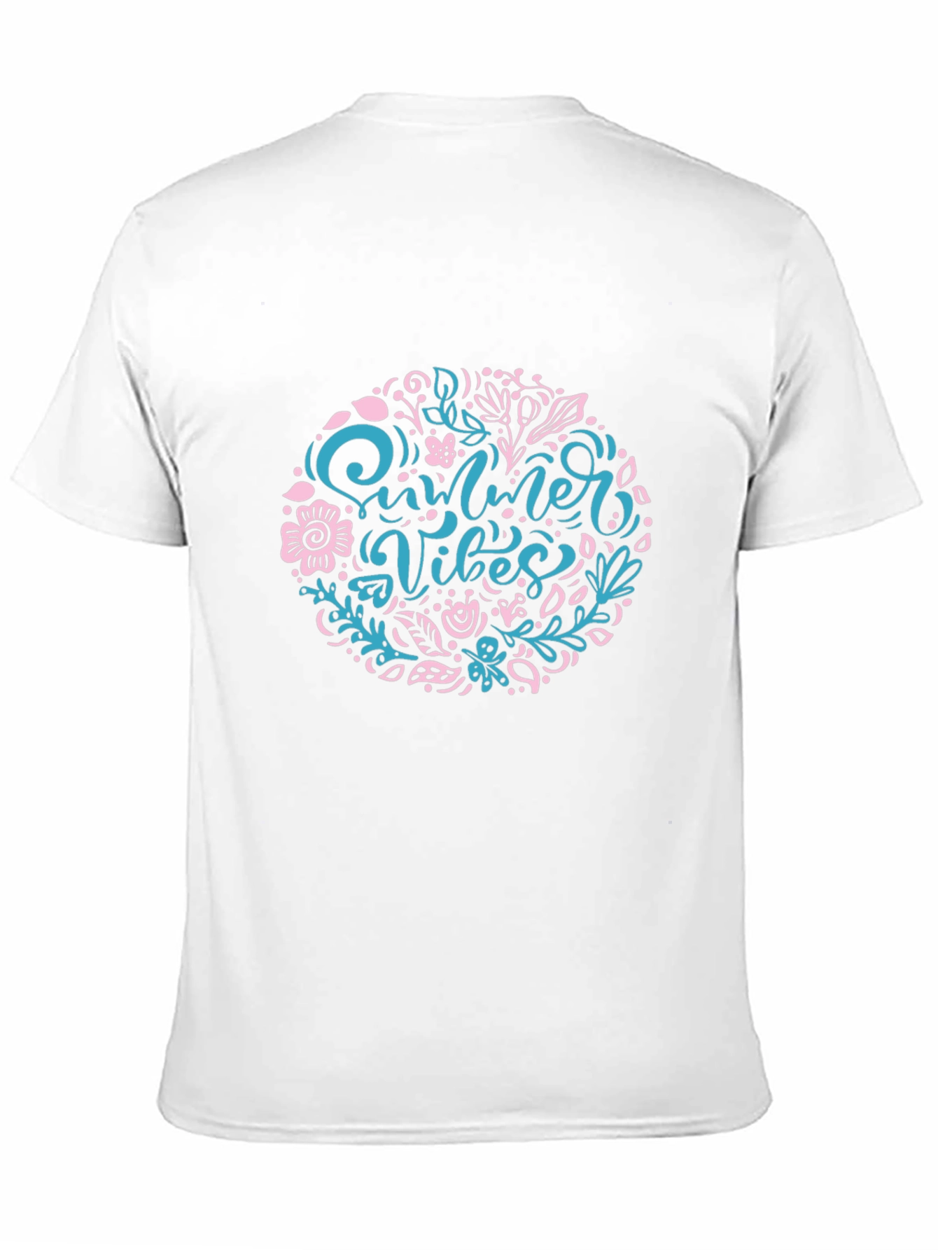 Summer Vibes Floral Print Black T-Shirt