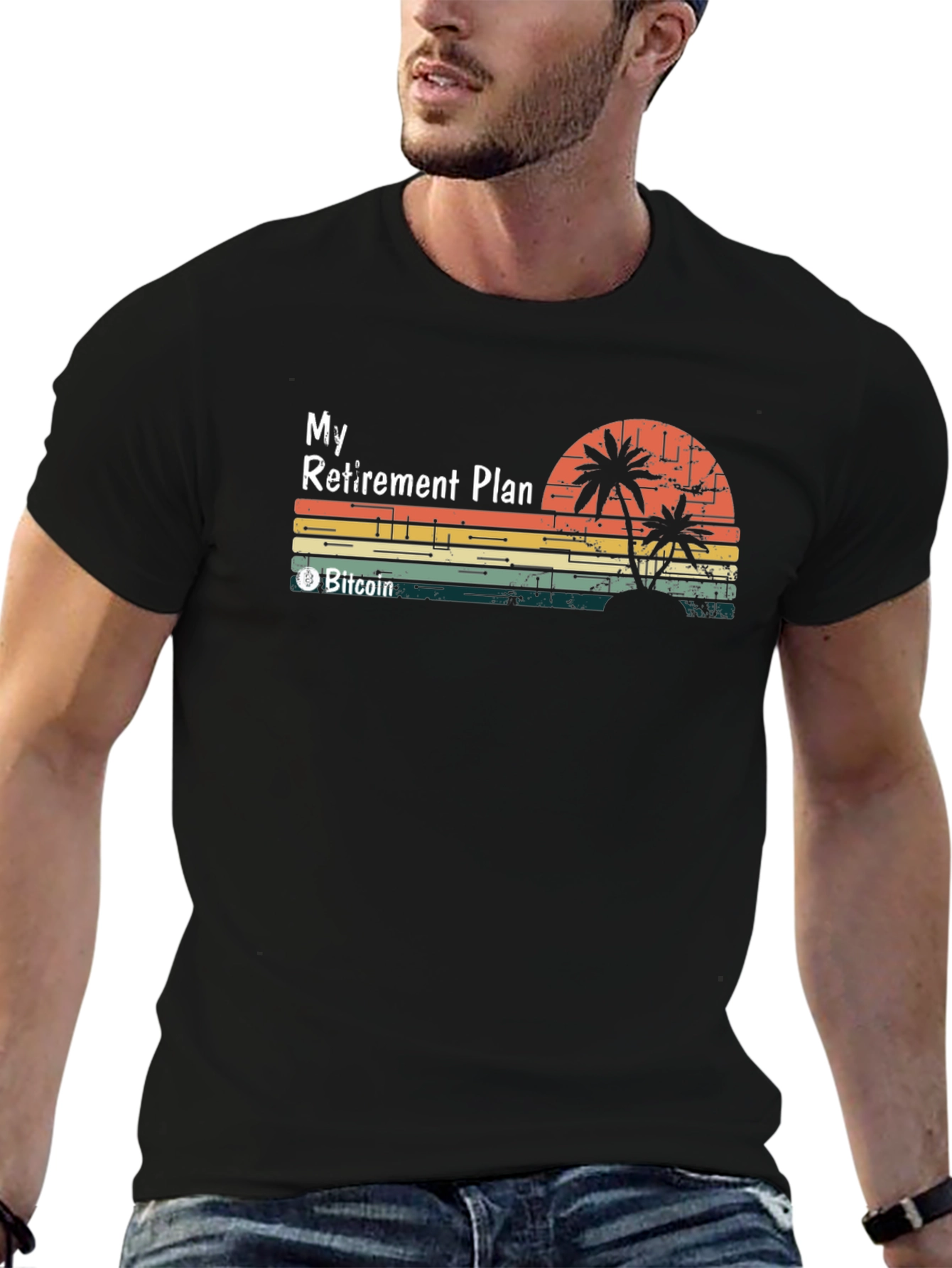 Bitcoin Retirement Plan Graphic Tee - Black
