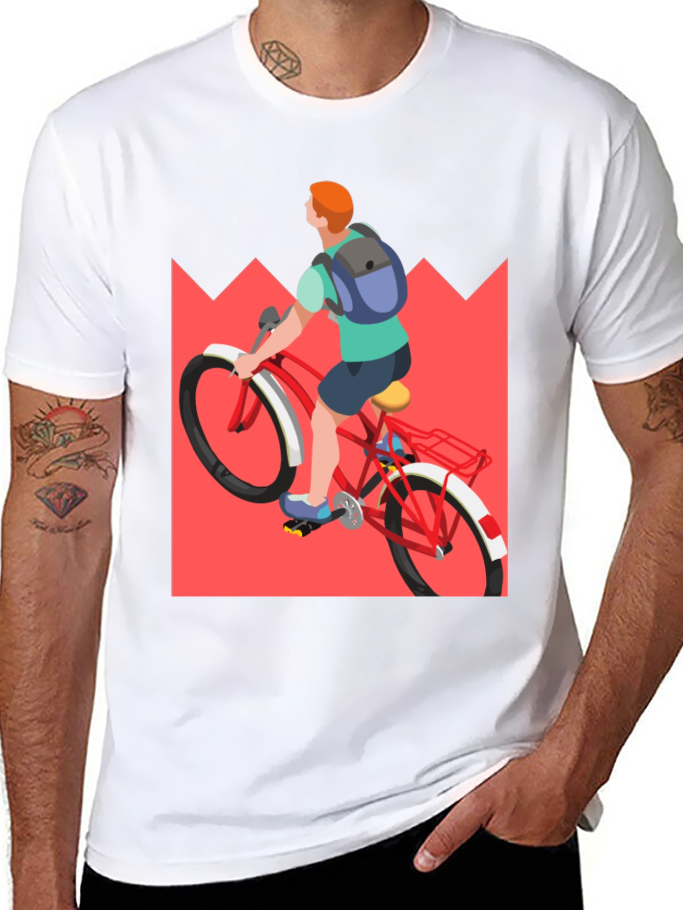 Cycling T-Shirt: Mountain Ride Design